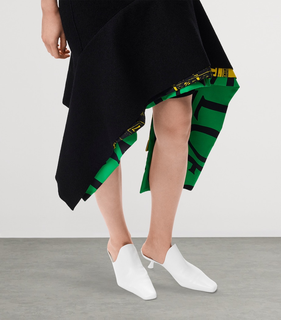 LOEWE Lambskin Emily Heeled Mules 45 Optic White Image 2