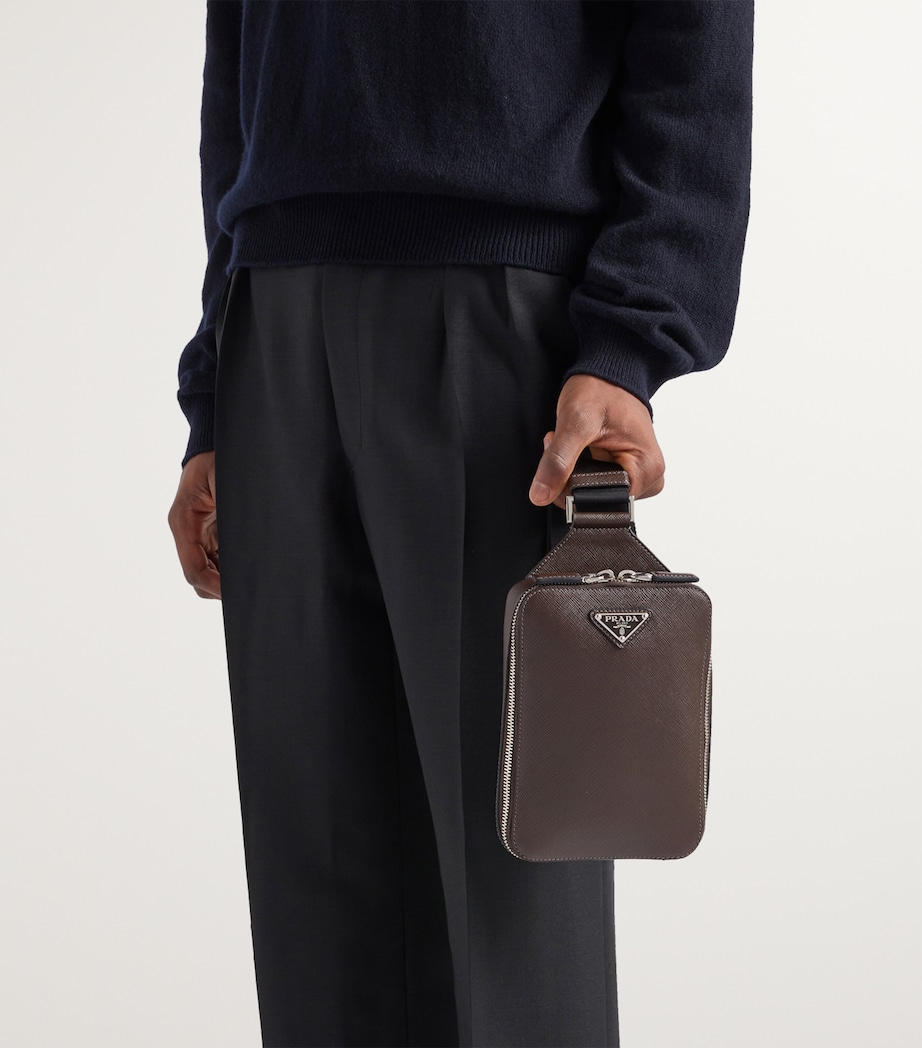 Saffiano Leather Brique Cross-Body Bag F0201 Image 6