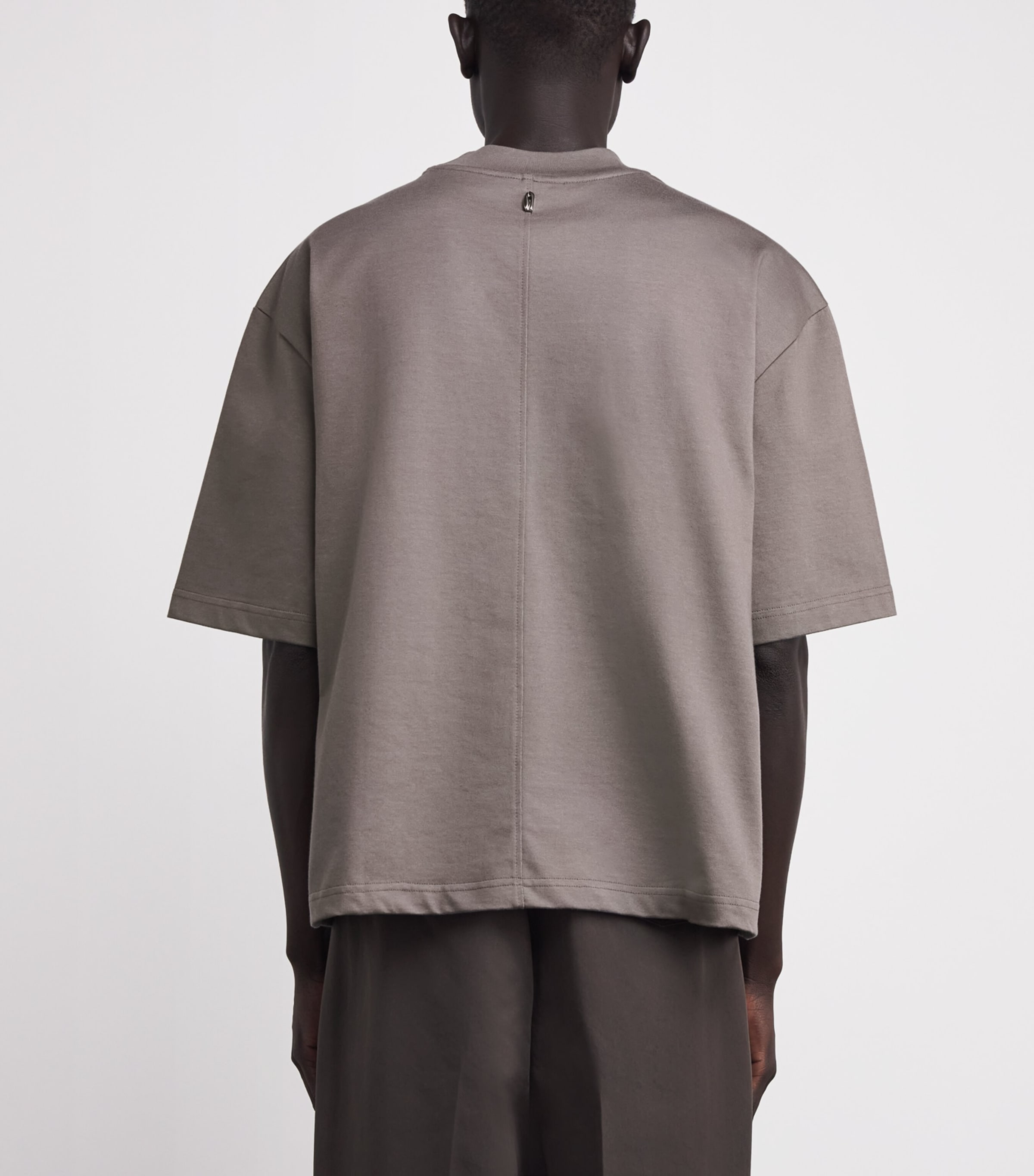 Cotton Boxy T-Shirt GREY Image 4