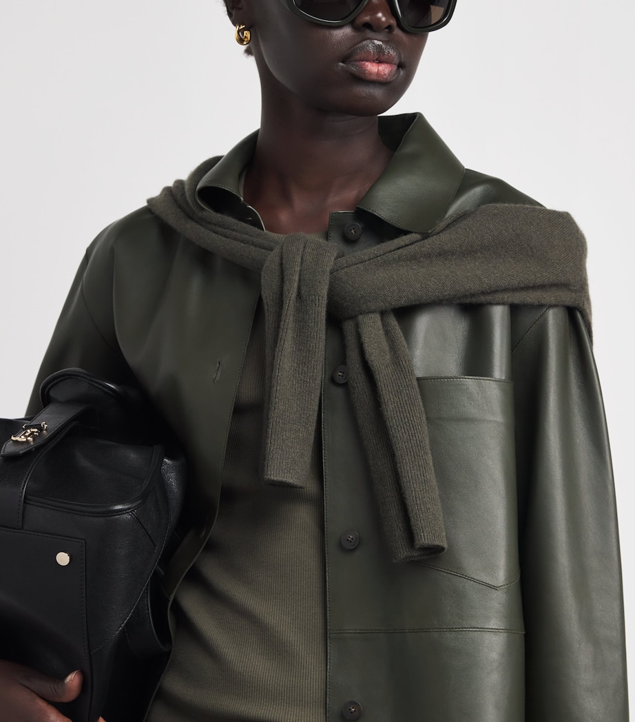 Leather Overshirt PALM LEAF Image 6