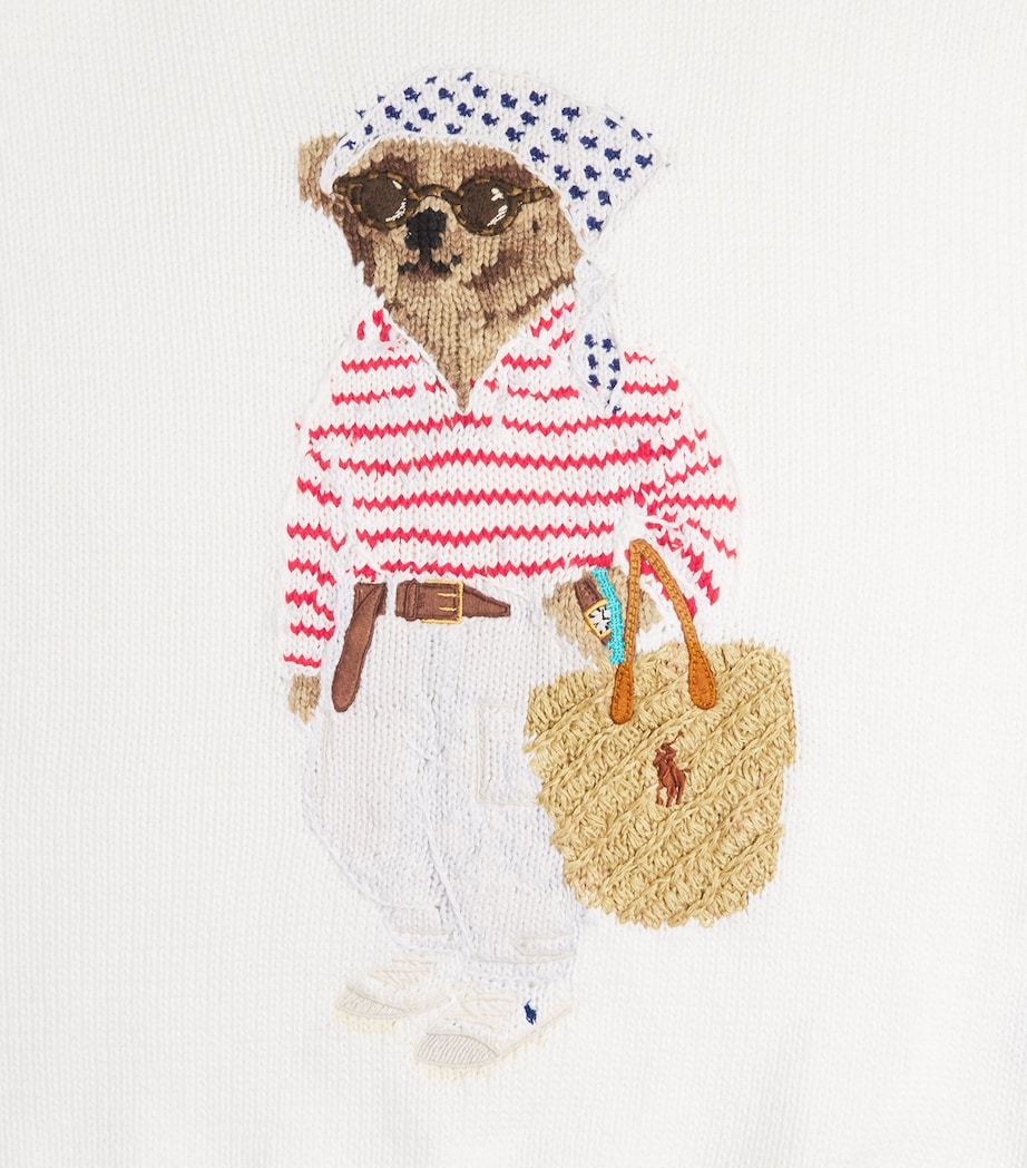 Polo Ralph Lauren Womens Cotton Polo Bear Sweater White Multi Image 6