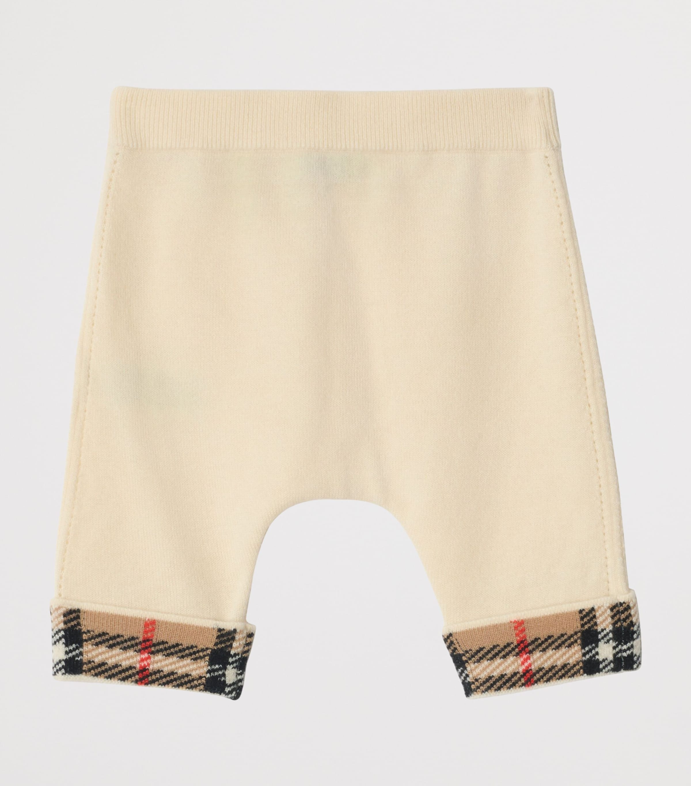 Cashmere Check-Trim Cardigan and Trousers Set (1-18 Months) IVORY Image 4