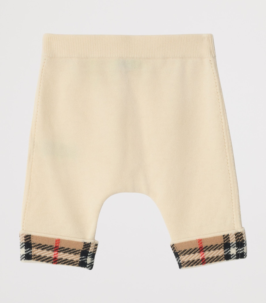 Cashmere Check-Trim Cardigan and Trousers Set (1-18 Months) IVORY Image 4