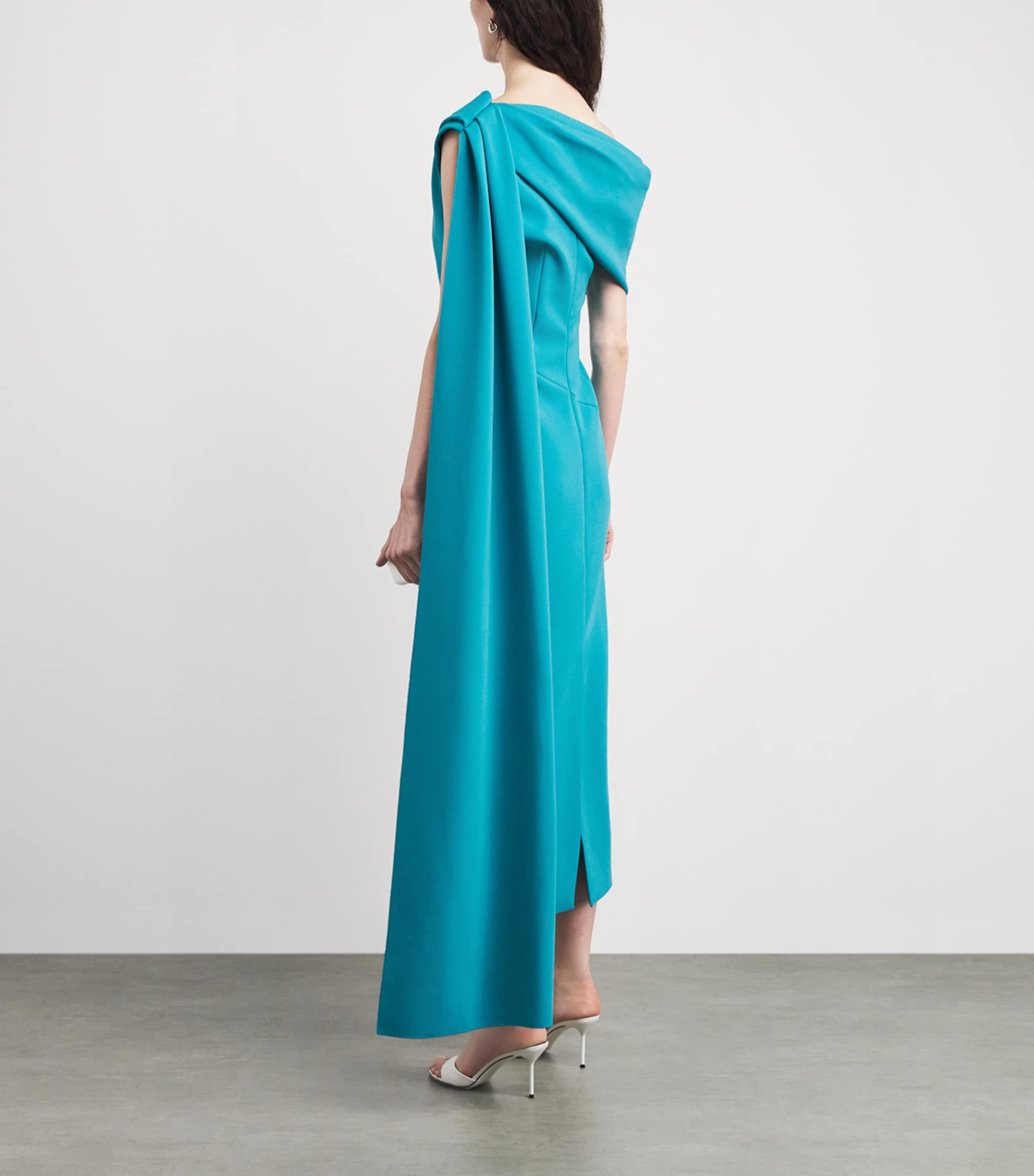 Roksanda Womens Draped Maite Midi Dress Azure Image 4