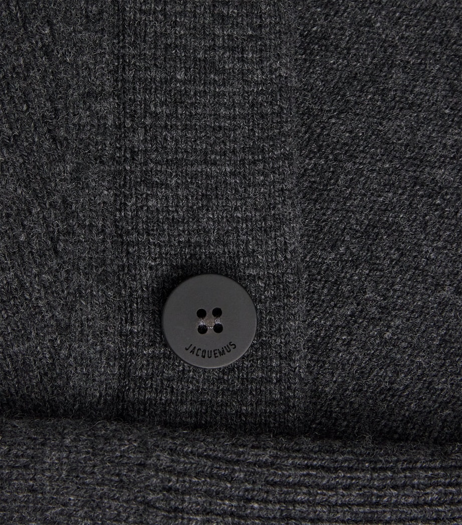 Wool-Blend Cardigan 970-DARK GREY Image 5