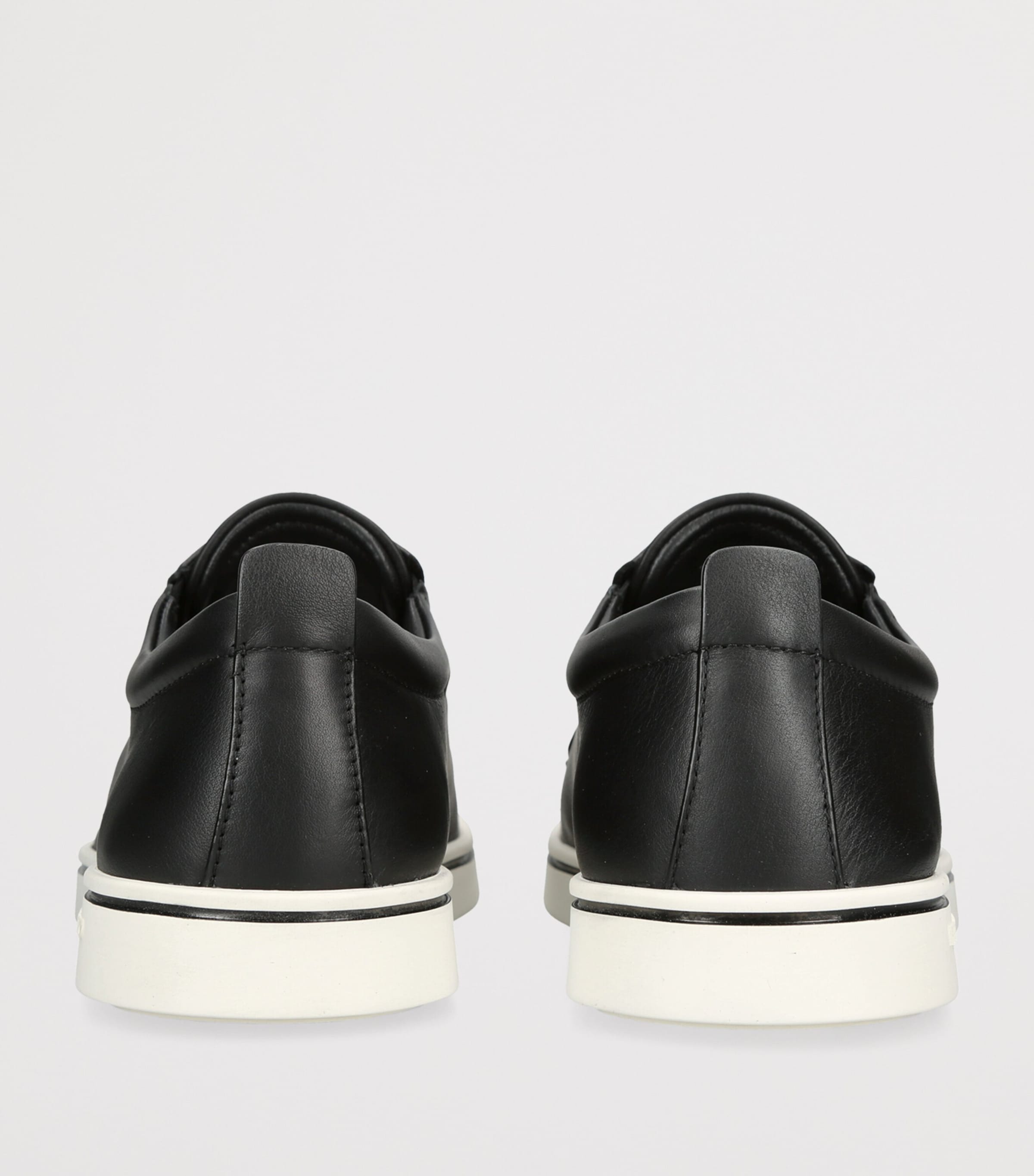 Salvatore Ferragamo Leather Alfie Slip-On Sneakers Black Image 4