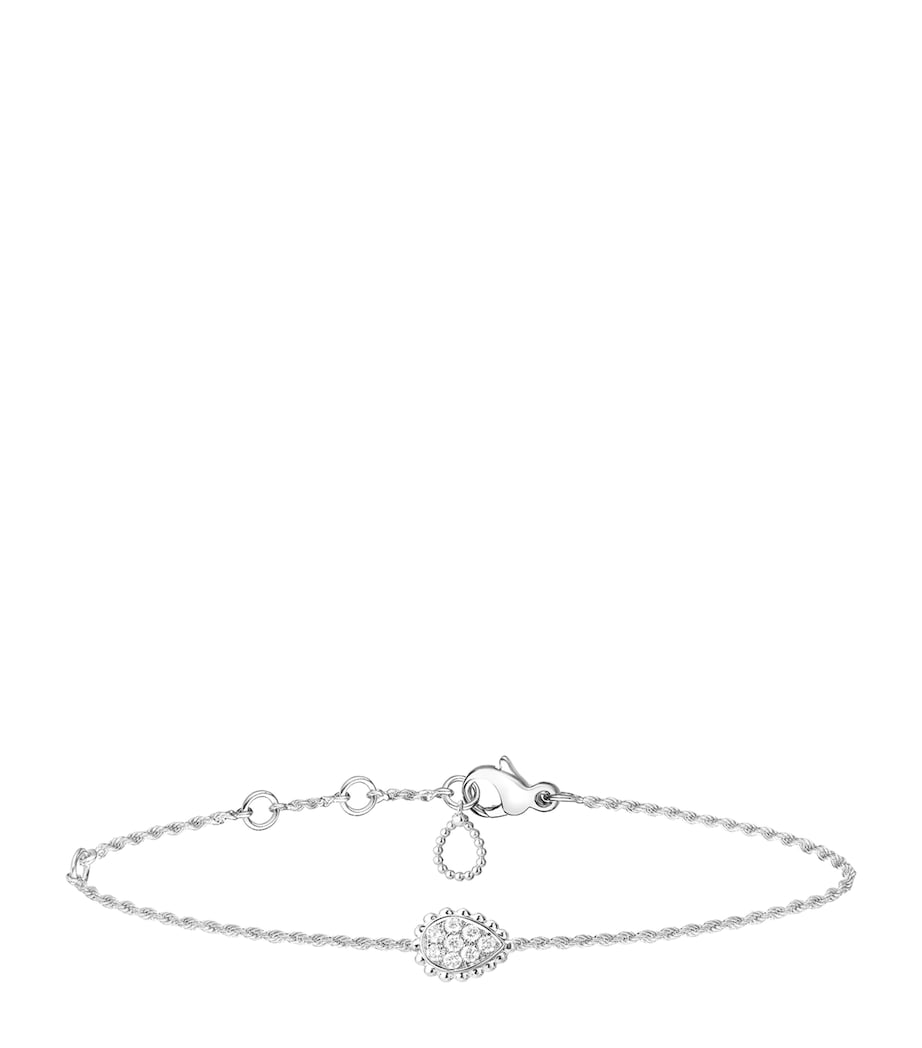 Extra Small White Gold and Diamond Serpent Bohème Motif Bracelet WHITE Image 1