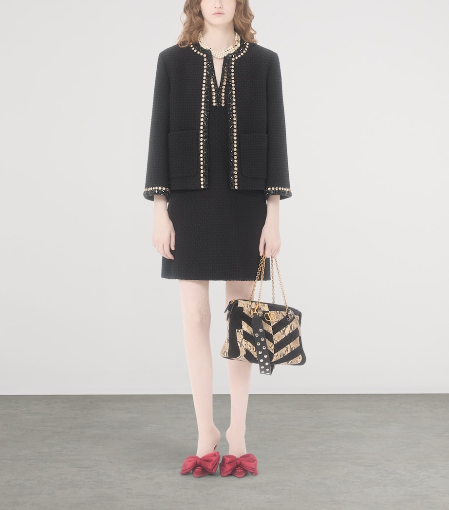 Virgin Wool-Blend Mini Dress NUD Image 5