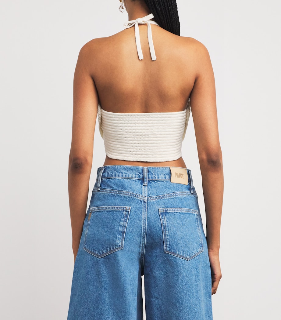 Crochet Emelia Crop Top OFF WHITE Image 4