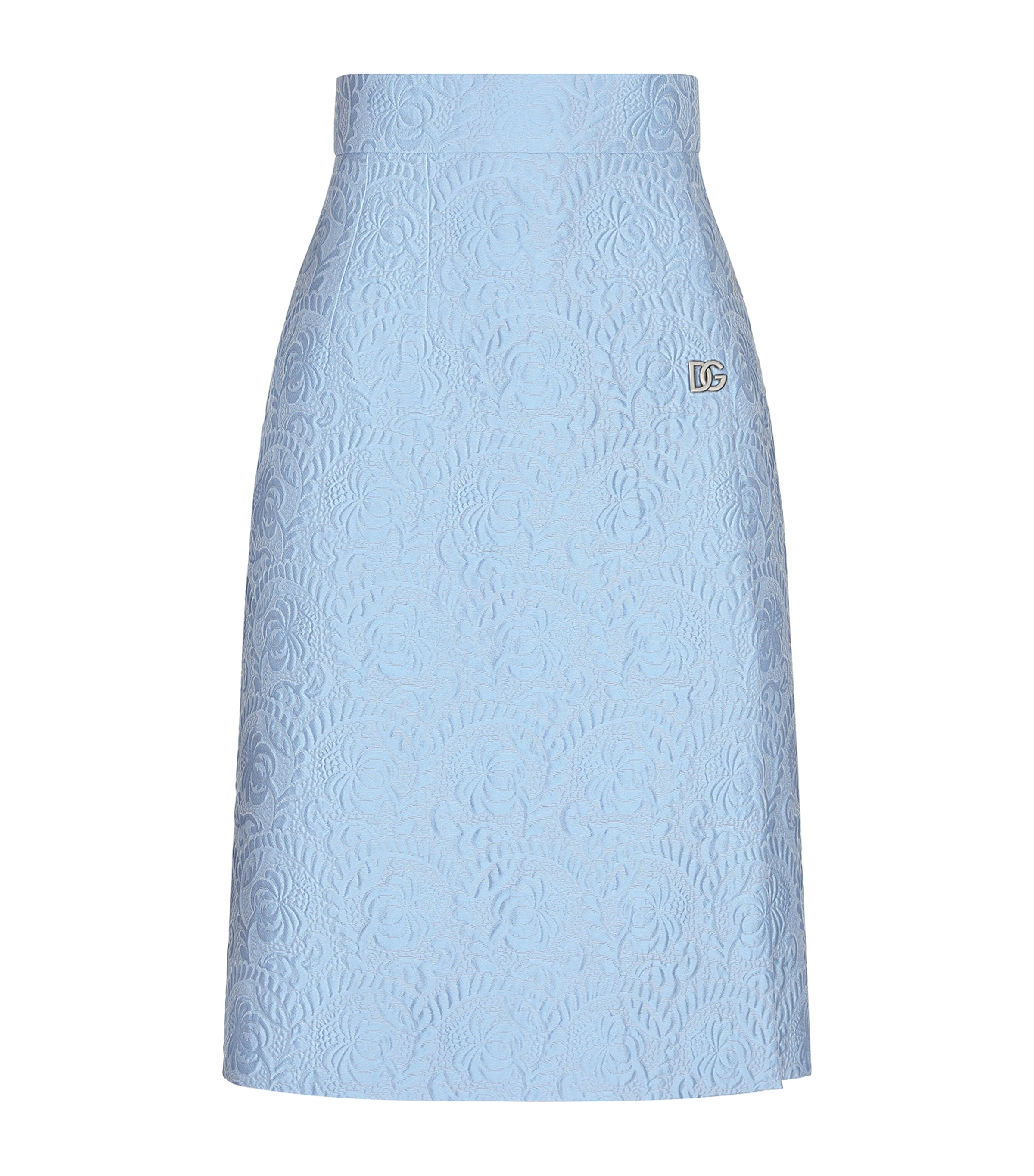 Dolce & Gabbana Dg Jacquard Mini Skirt In Blue