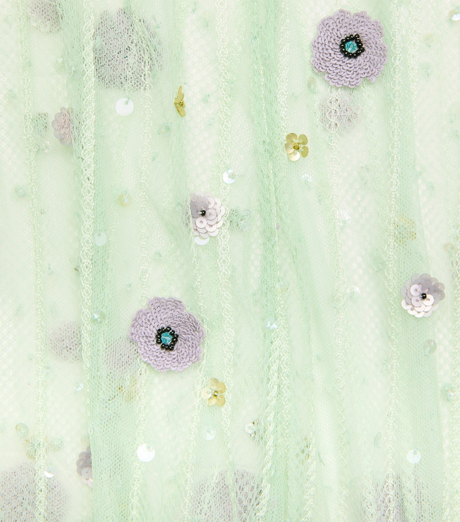 Kiki de Montparnasse Womens Embellished Muse Mini Playsuit Menthe/ Lilac Image 4
