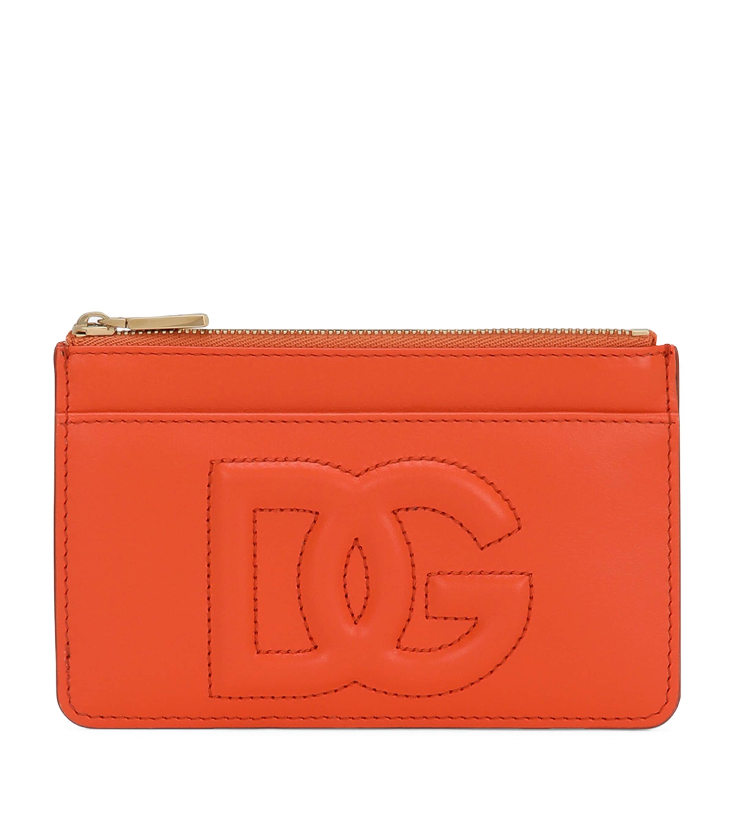 Leather Zip Card Holder 80244-ORANGE Image 1