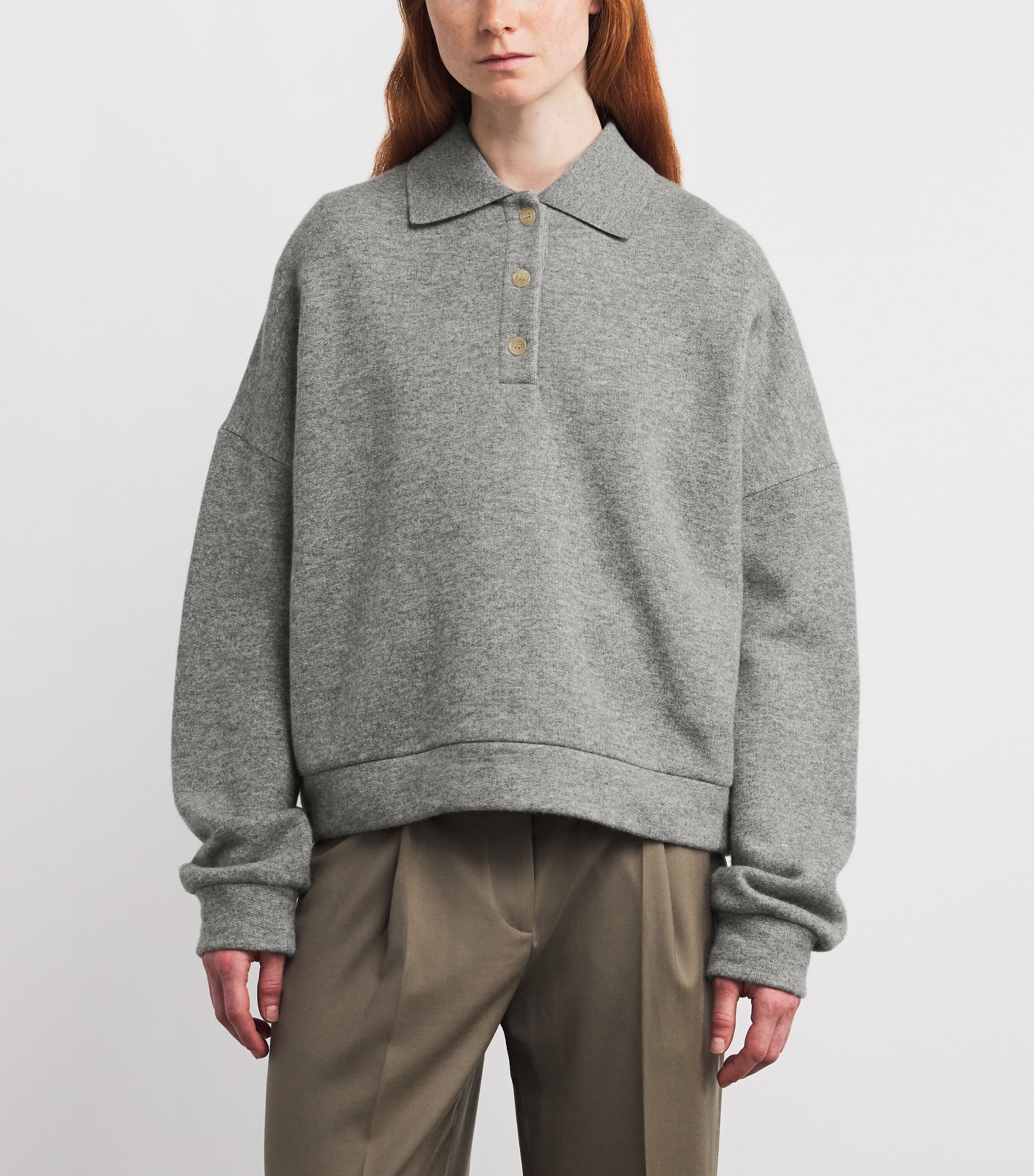 Corzas Cashmere-Cotton Sweatshirt GREY MELANGE Image 3