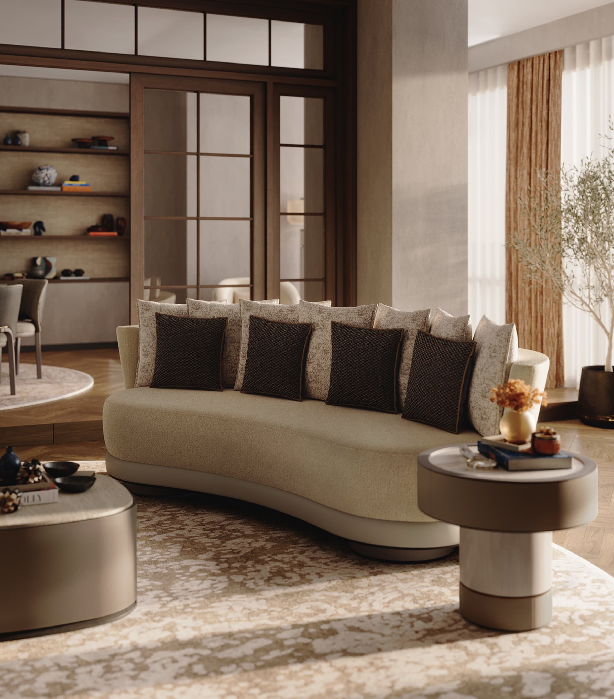 Frato Lusail 4-Seater Sofa Bege Image 2