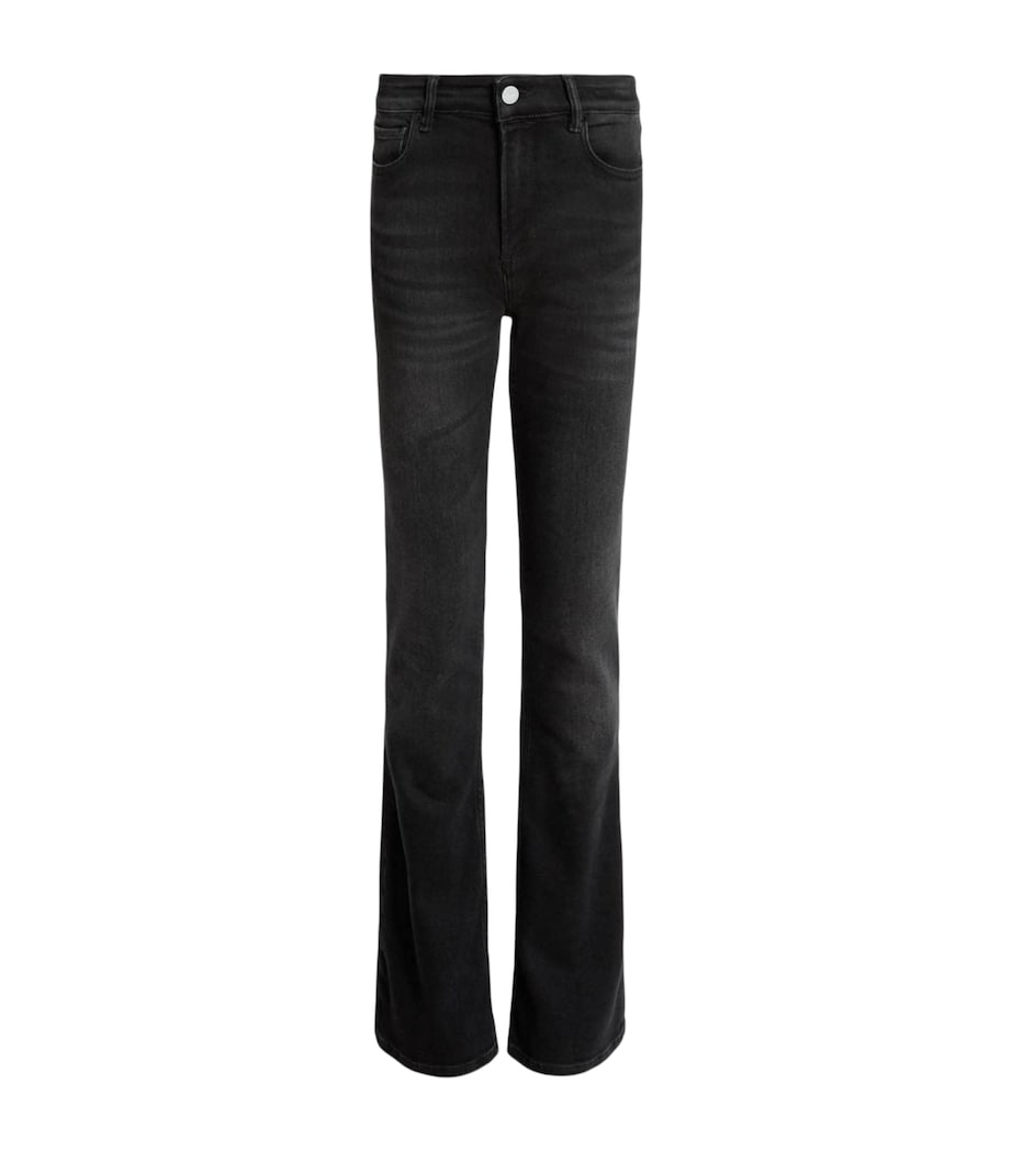 Haldan High-Rise Bootcut Jeans WASHED BLACK Image 1