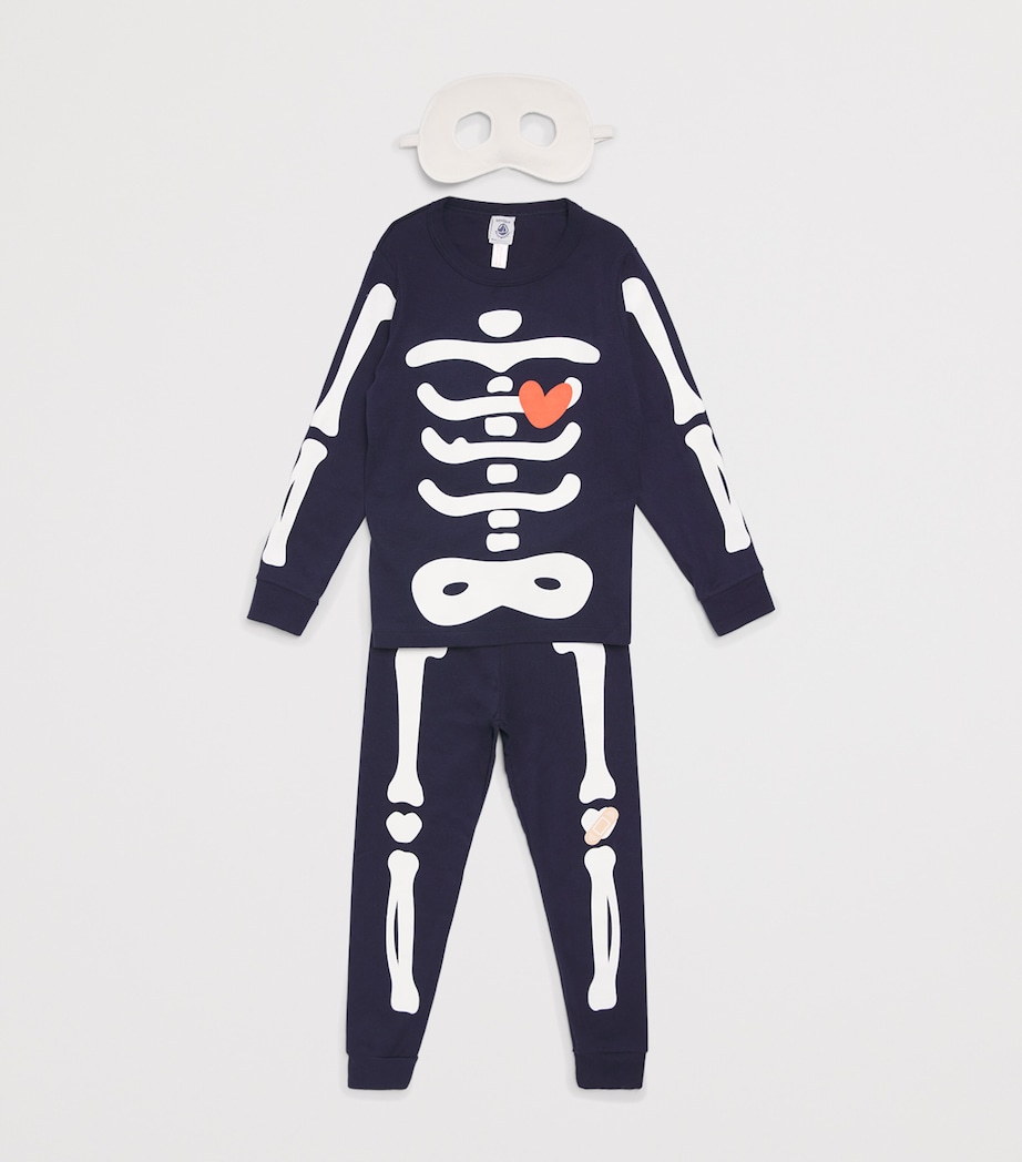 Petit Bateau Skeleton Pyjama and Mask Set (6-12 Years) Image 3