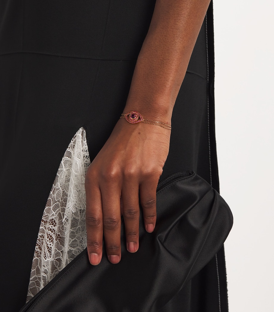 Rose Gold and Ruby Protected Eye Bracelet ROSE GOLD Image 2