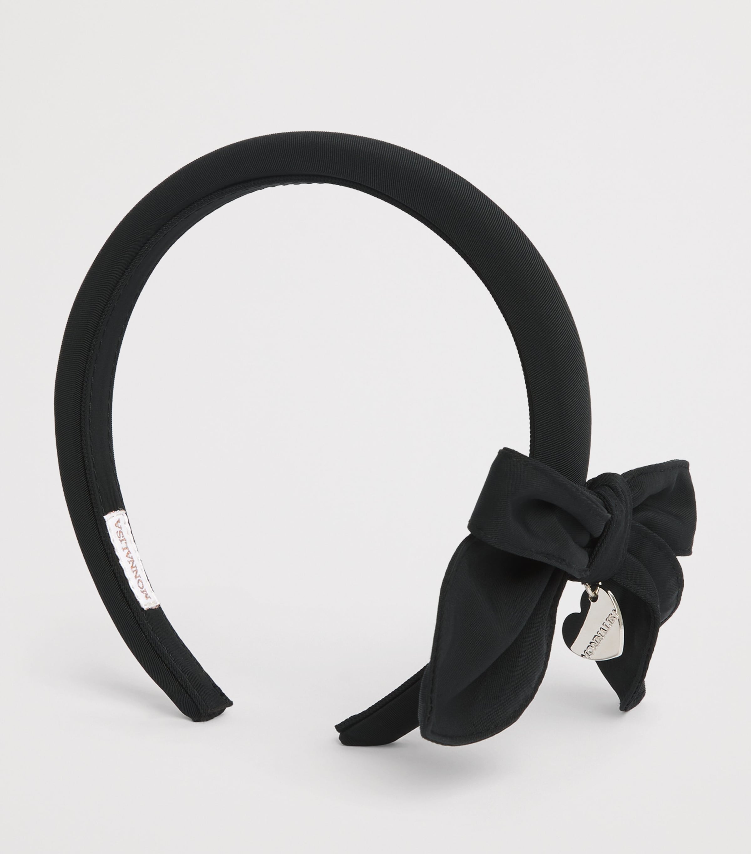Monnalisa Satin Bow Headband Nero Image 2