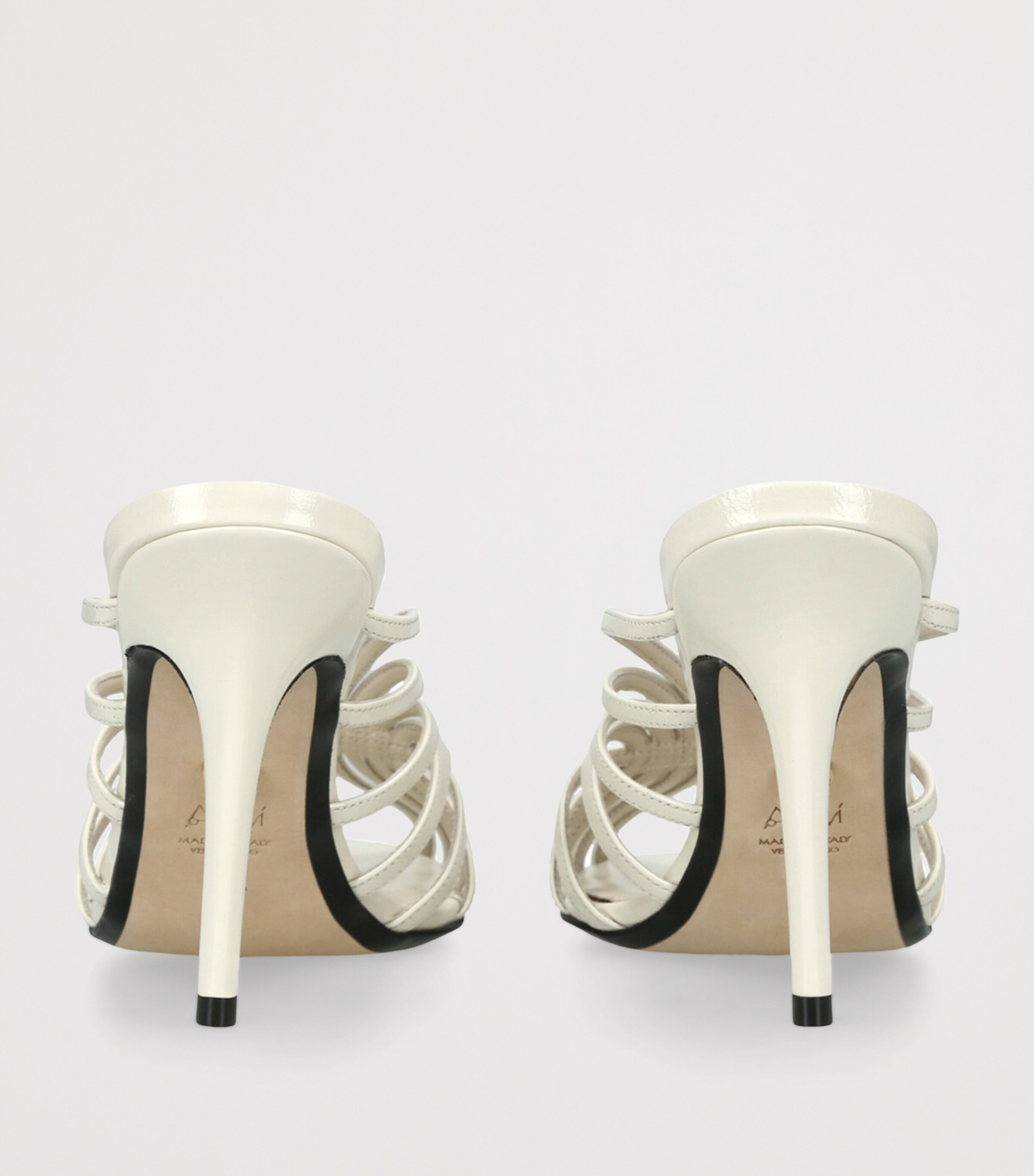 Alevì Patent Leather Diana Heeled Sandals 95 White Image 2