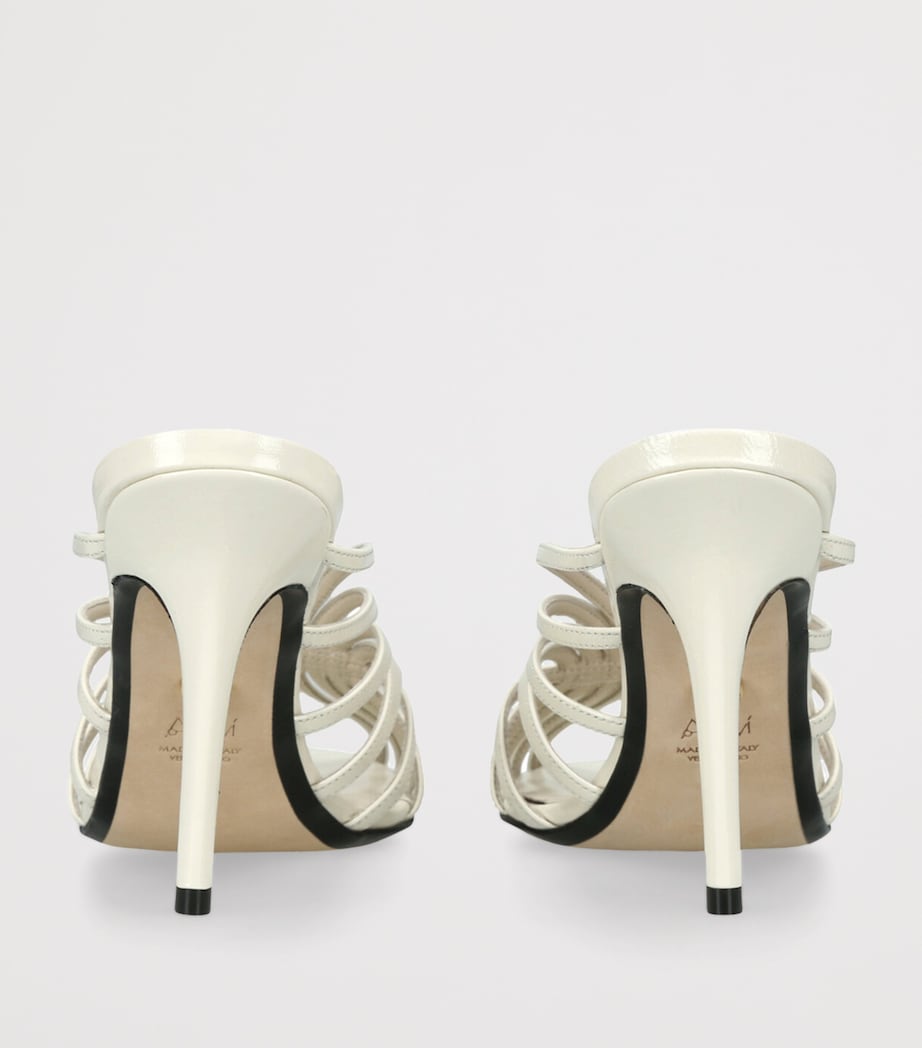 Alevì Patent Leather Diana Heeled Sandals 95 White Image 2