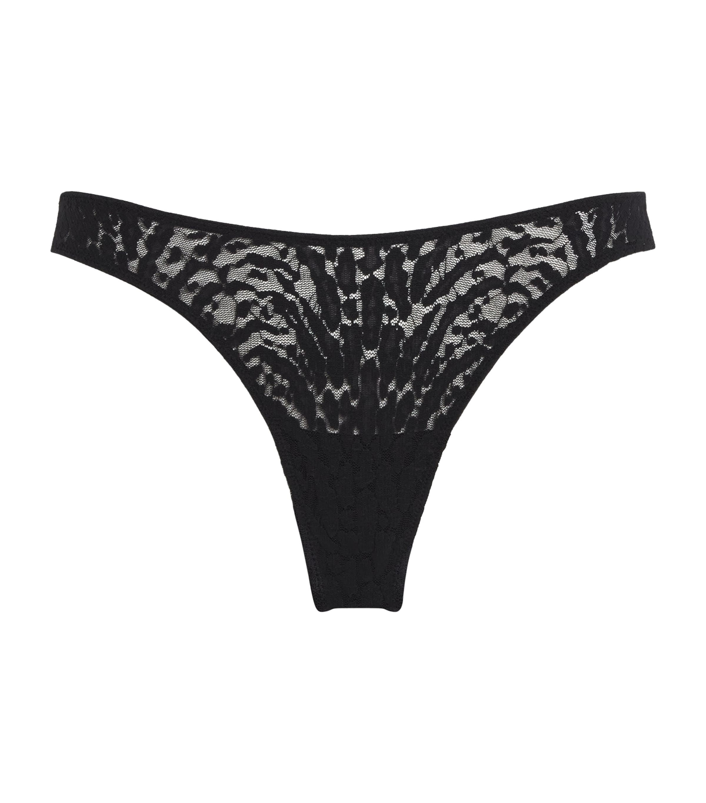Wolford Animaliers String Thong In Black