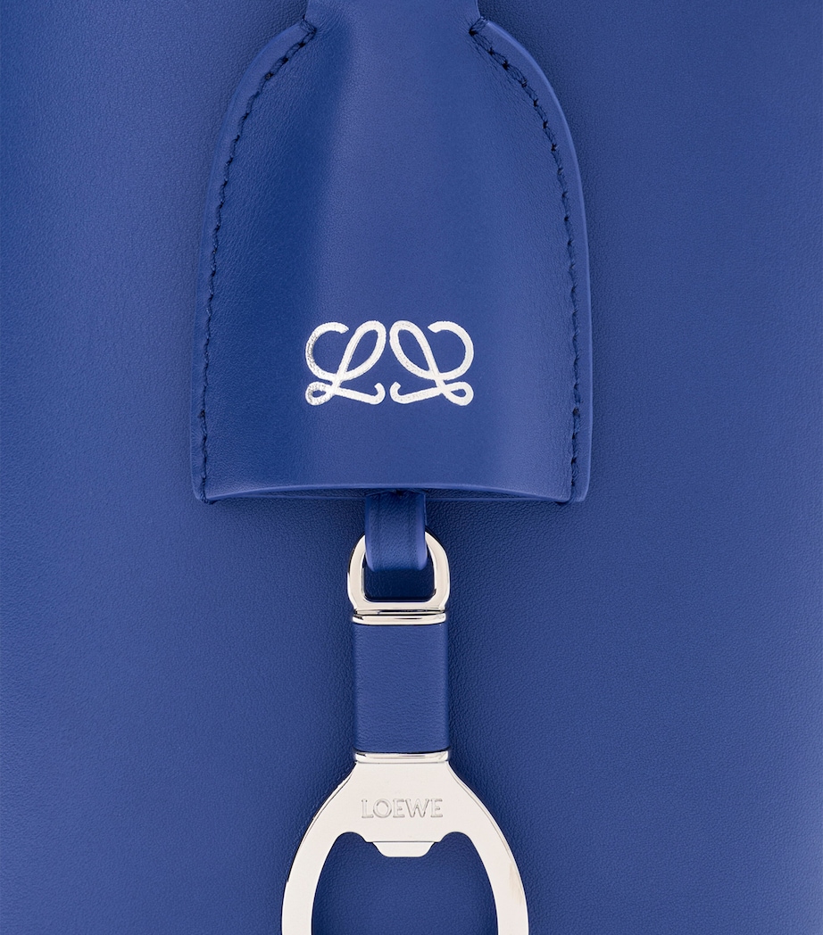 LOEWE Womens Medium Leather Bilbao Bucket Bag Stellar Blue Image 11
