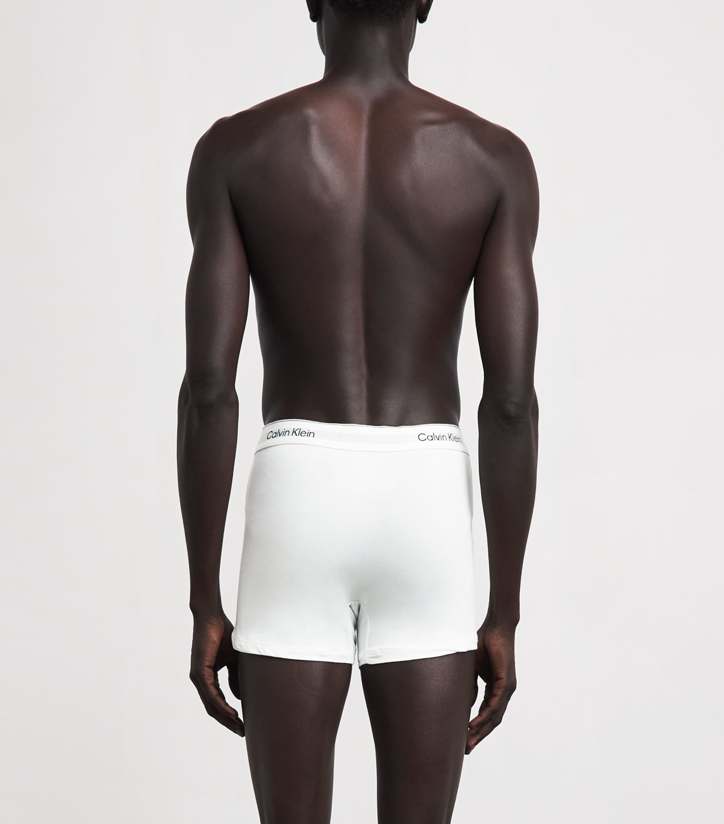 Calvin Klein Mens Cotton Stretch Icon Trunks (Pack of 3) White/white/whi Image 3