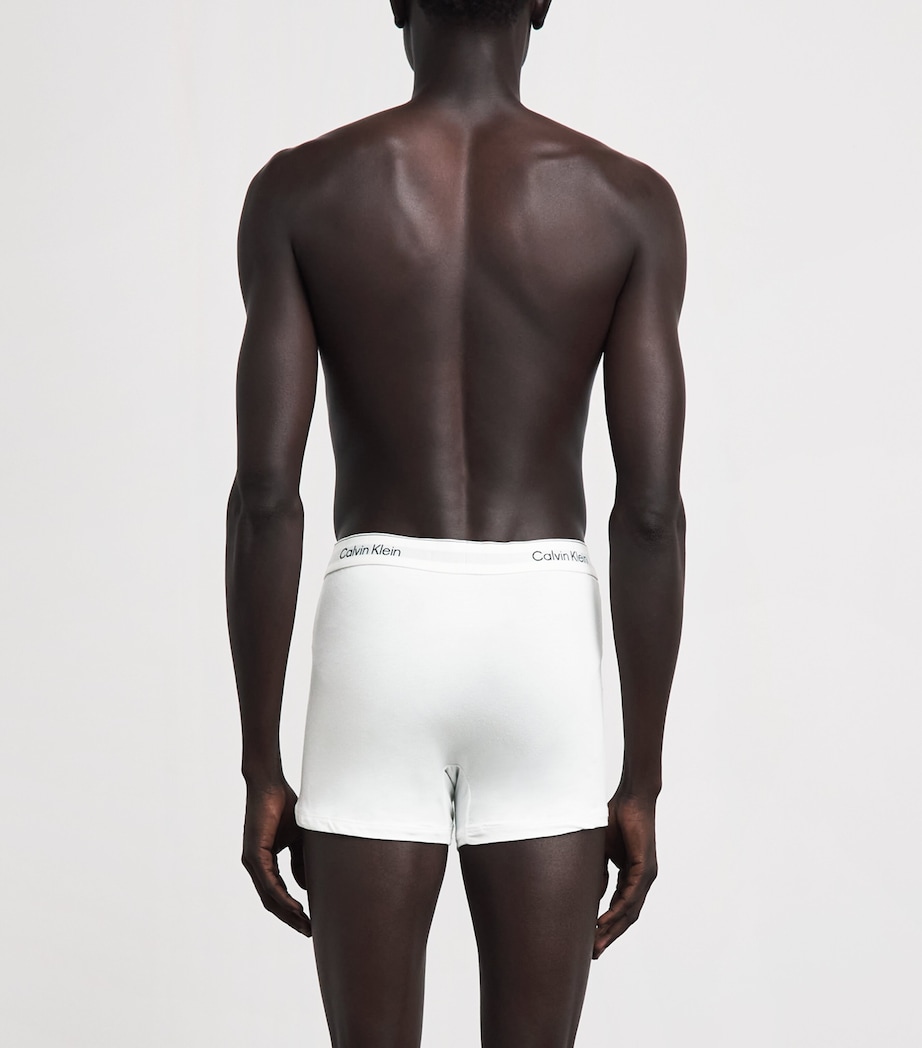Calvin Klein Mens Cotton Stretch Icon Trunks (Pack of 3) White/white/whi Image 3