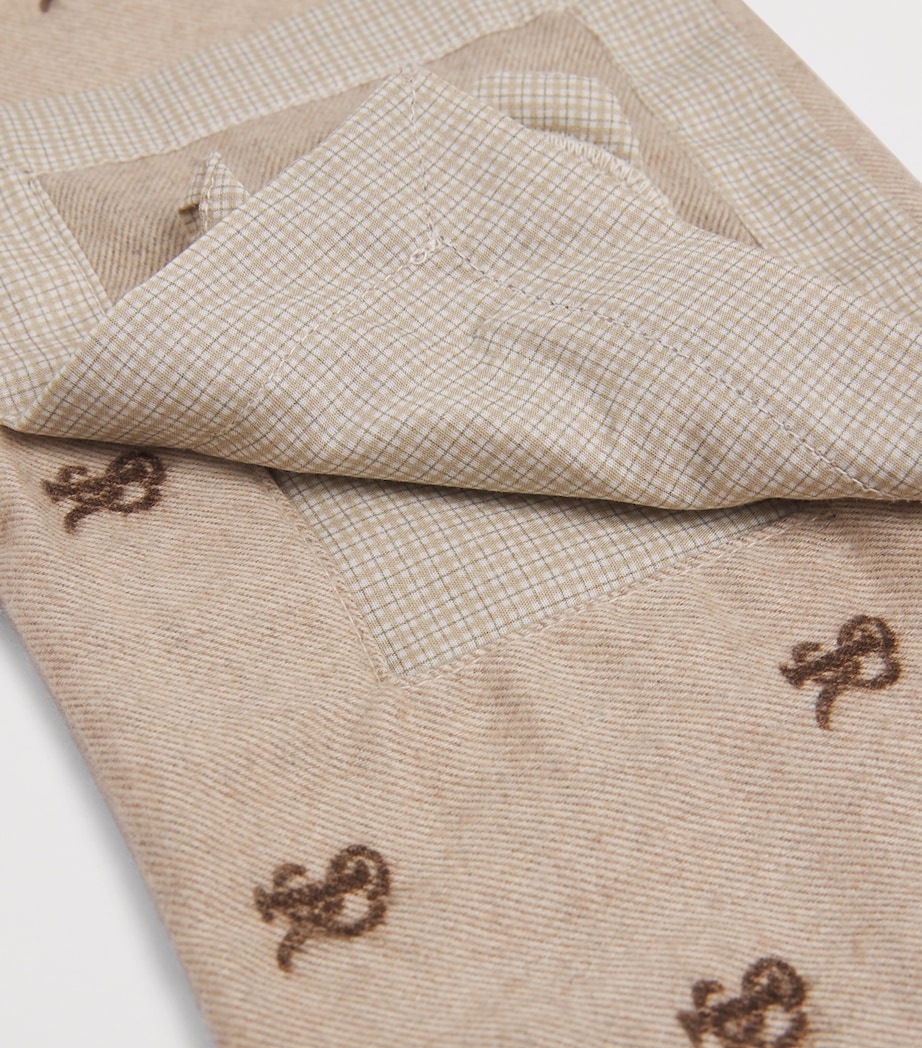 Cotton Teddy Bear Pillow 002BEIGE+BROWN Image 3