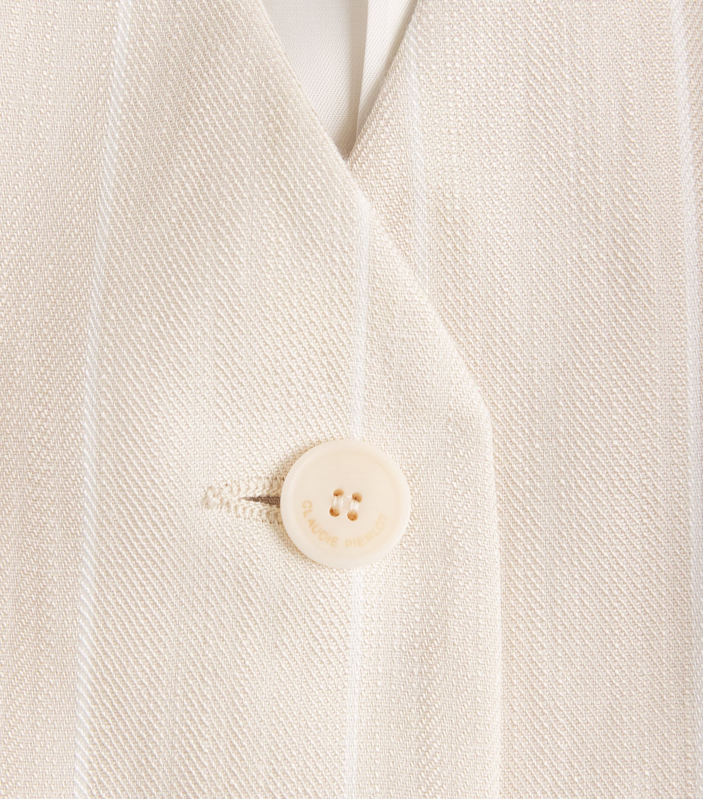 Pleated Stripe Waistcoat SAND Image 5