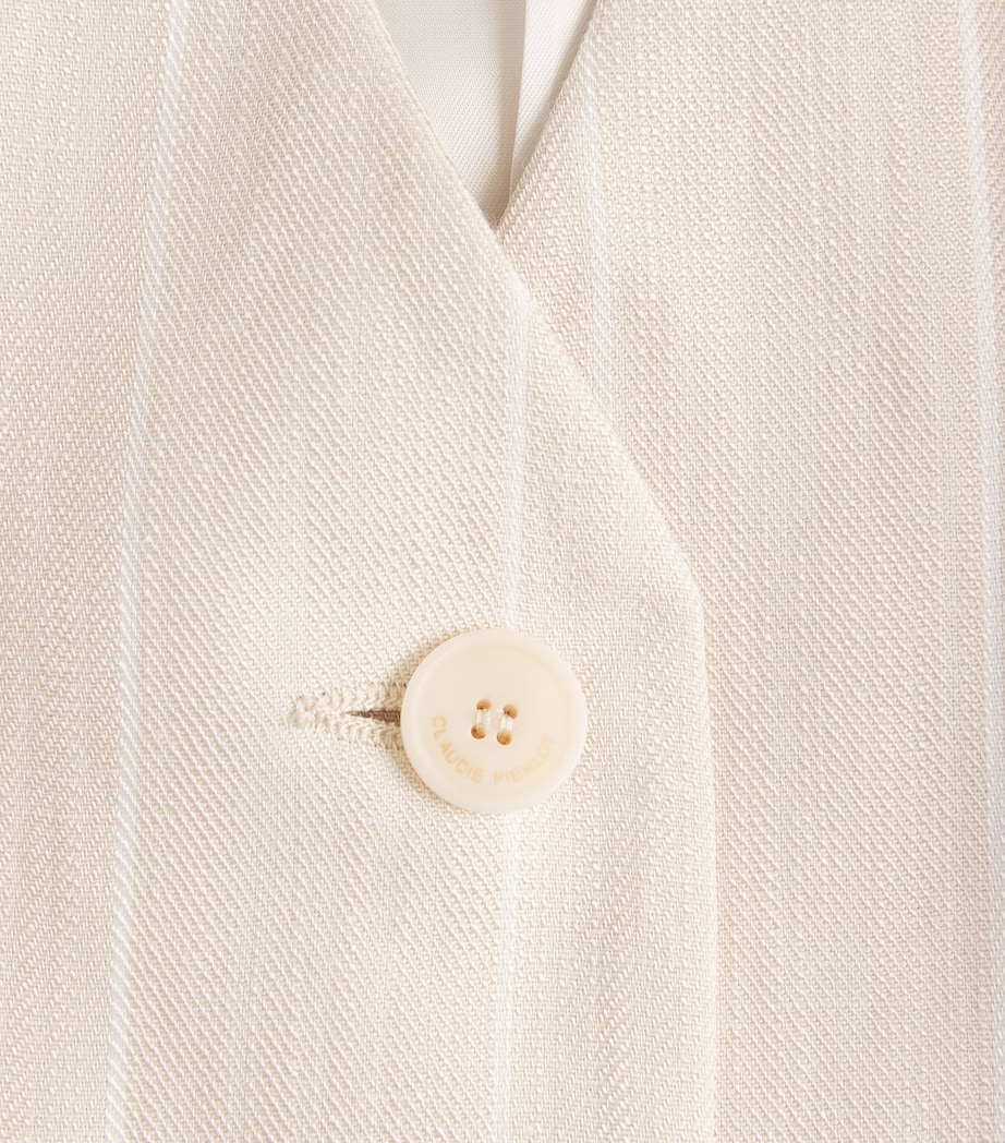 Pleated Stripe Waistcoat SAND Image 5