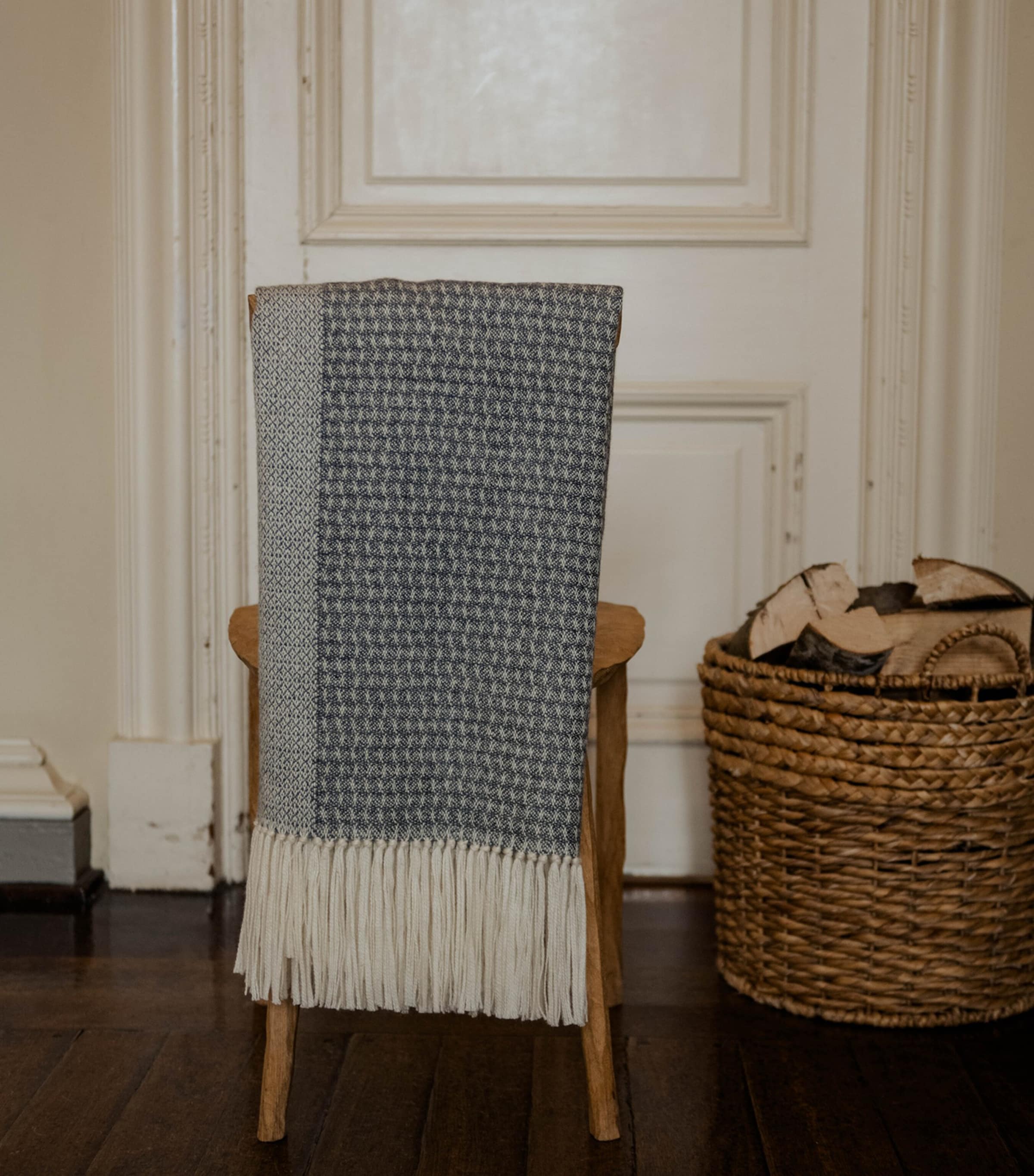Alpaca-Blend Willow Throw (150cm x 230cm) GREY Image 3