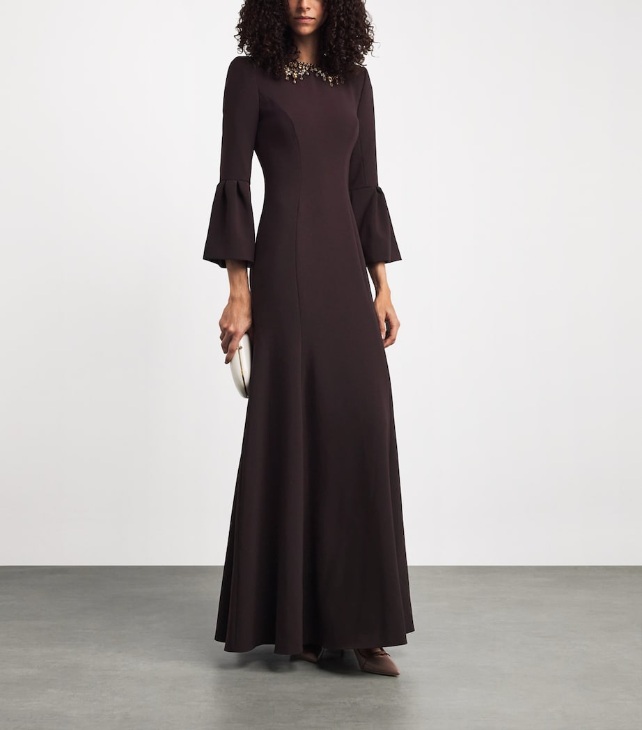 Jenny Packham Womens Embellished Pueblo Maxi Dress Mahogany Image 2