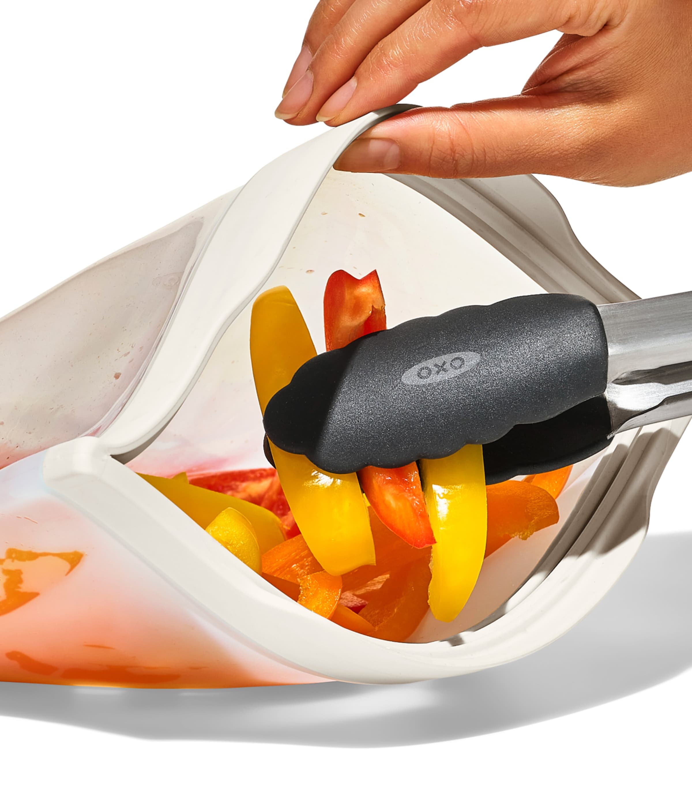 Silicone Reusable Bag (1.8L) CLEAR/WHTE Image 4