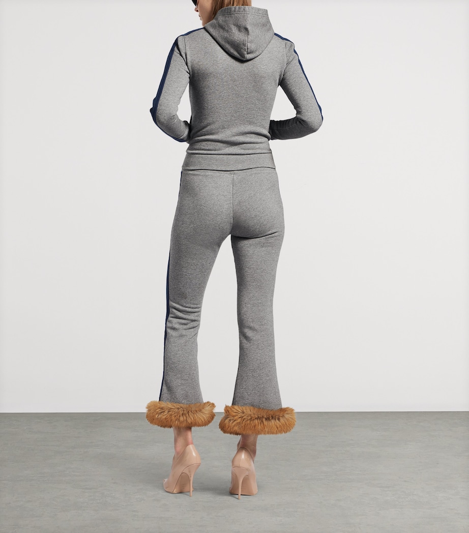 Faux Fur Trim Lion Capri Sweatpants 3441 Image 3