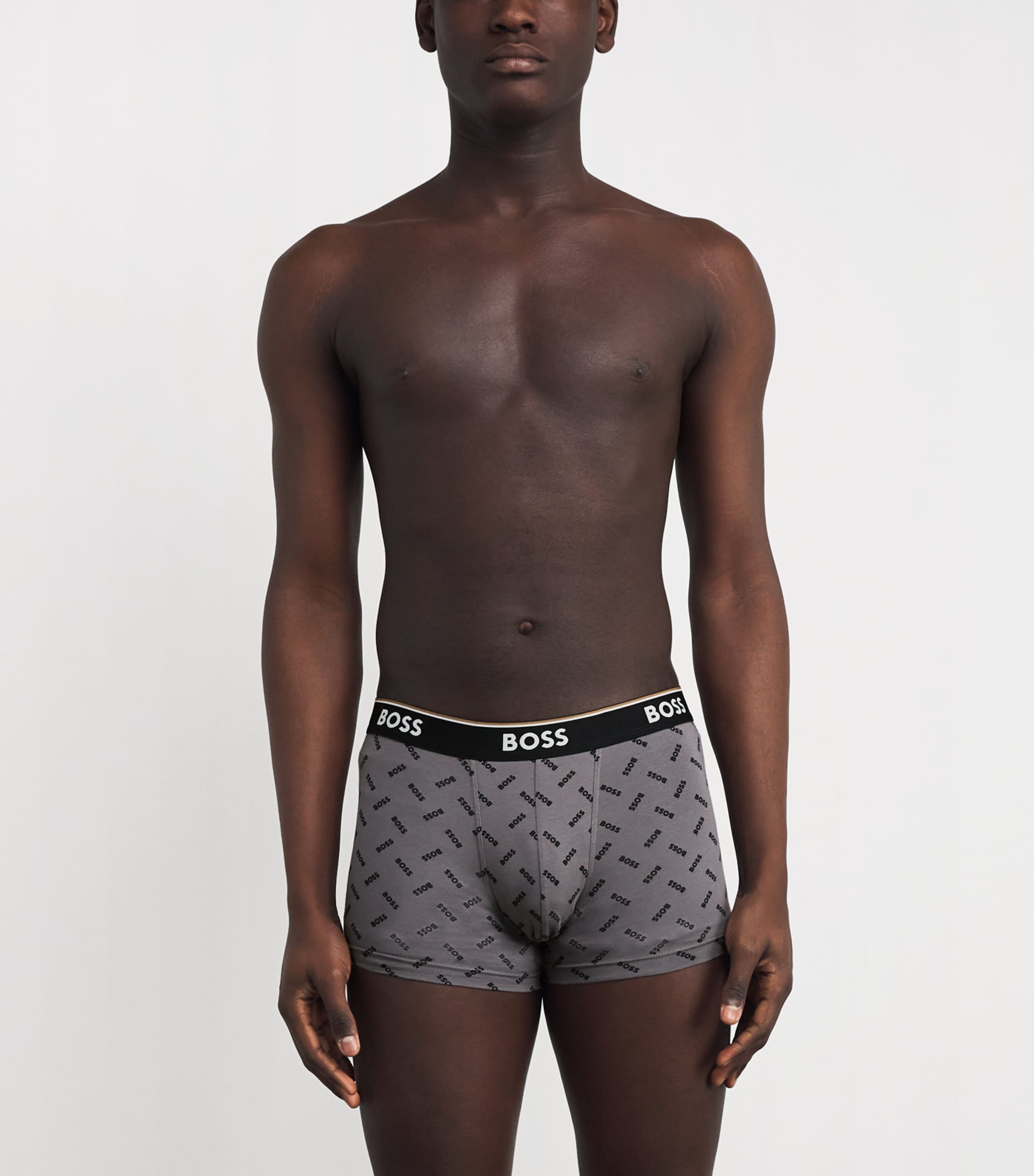 Cotton-Stretch Power Trunks (Pack of 3) OPEN GREY060 Image 2