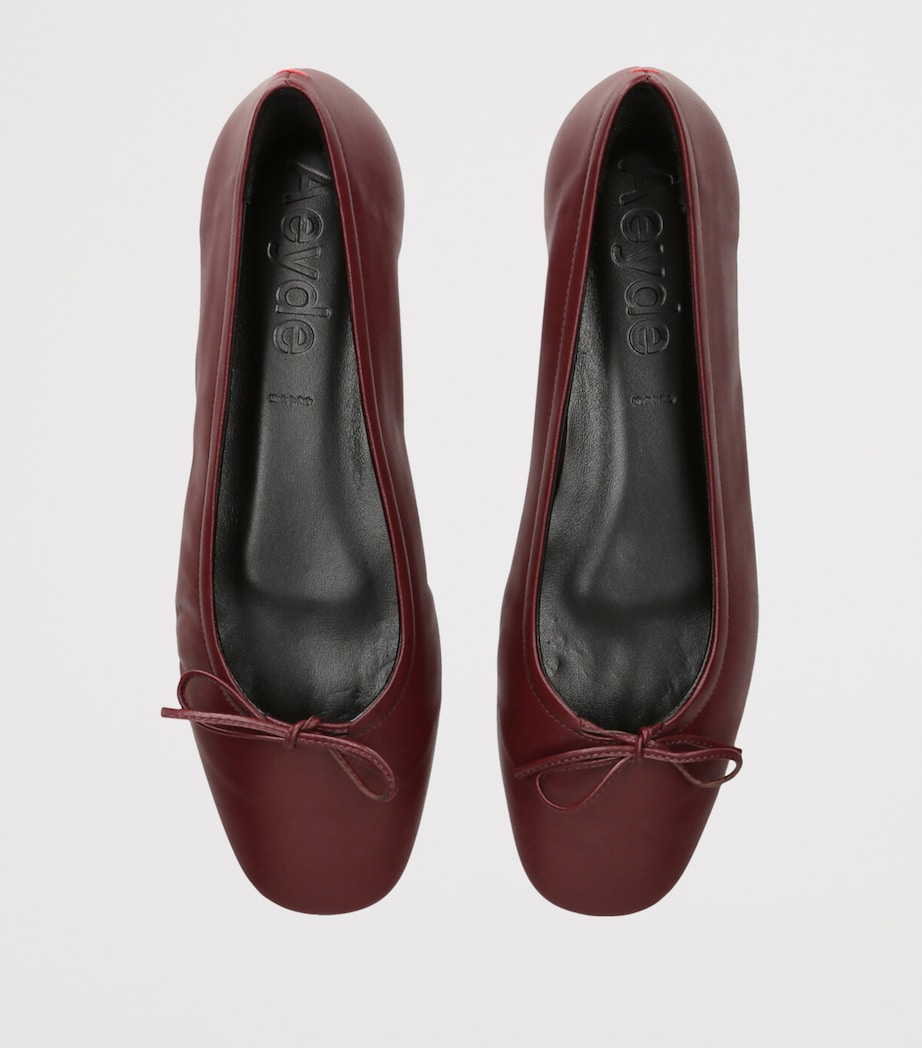 Leather Delfina Ballet Flats WINE Image 4