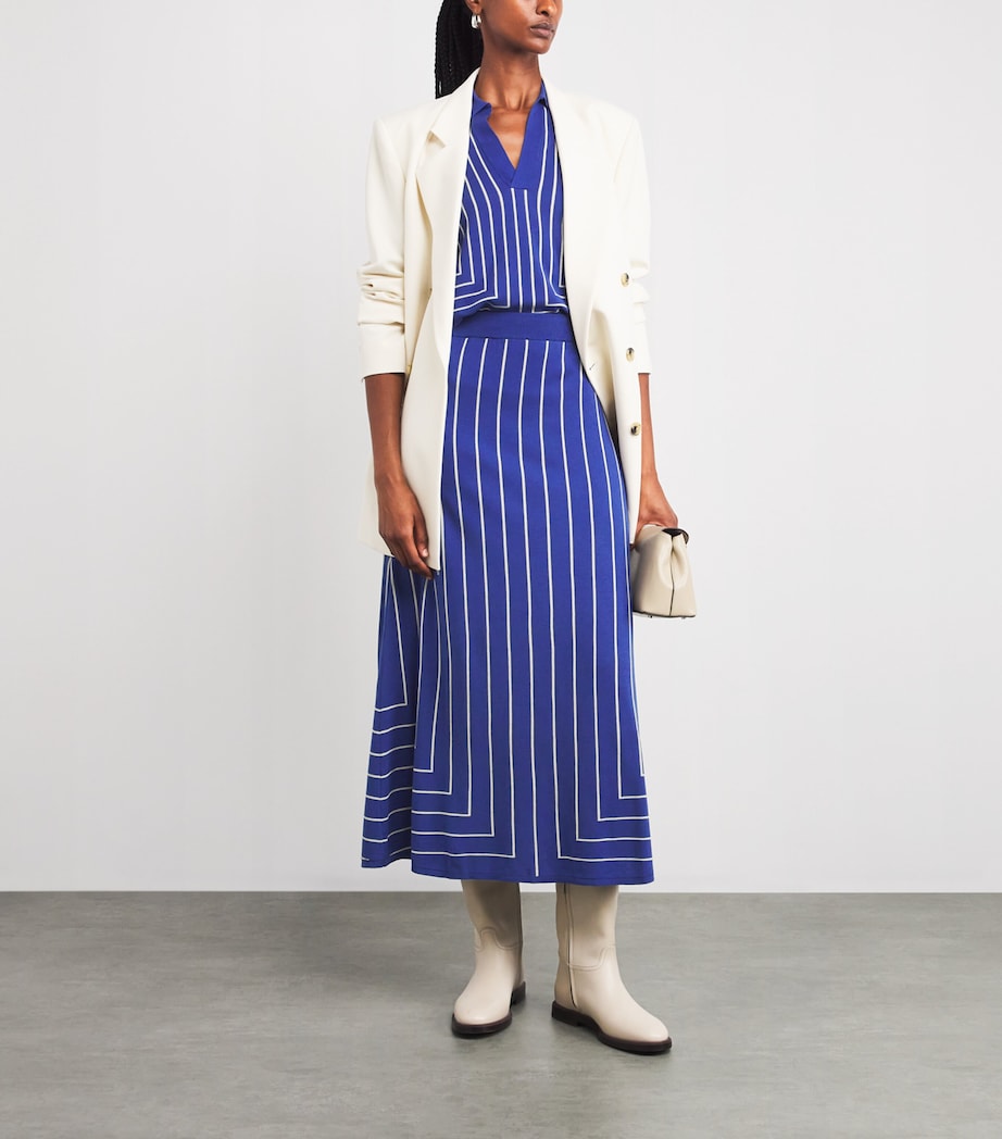 Stripe Jacquard Maxi Skirt COBALT/AFFOGATO Image 2