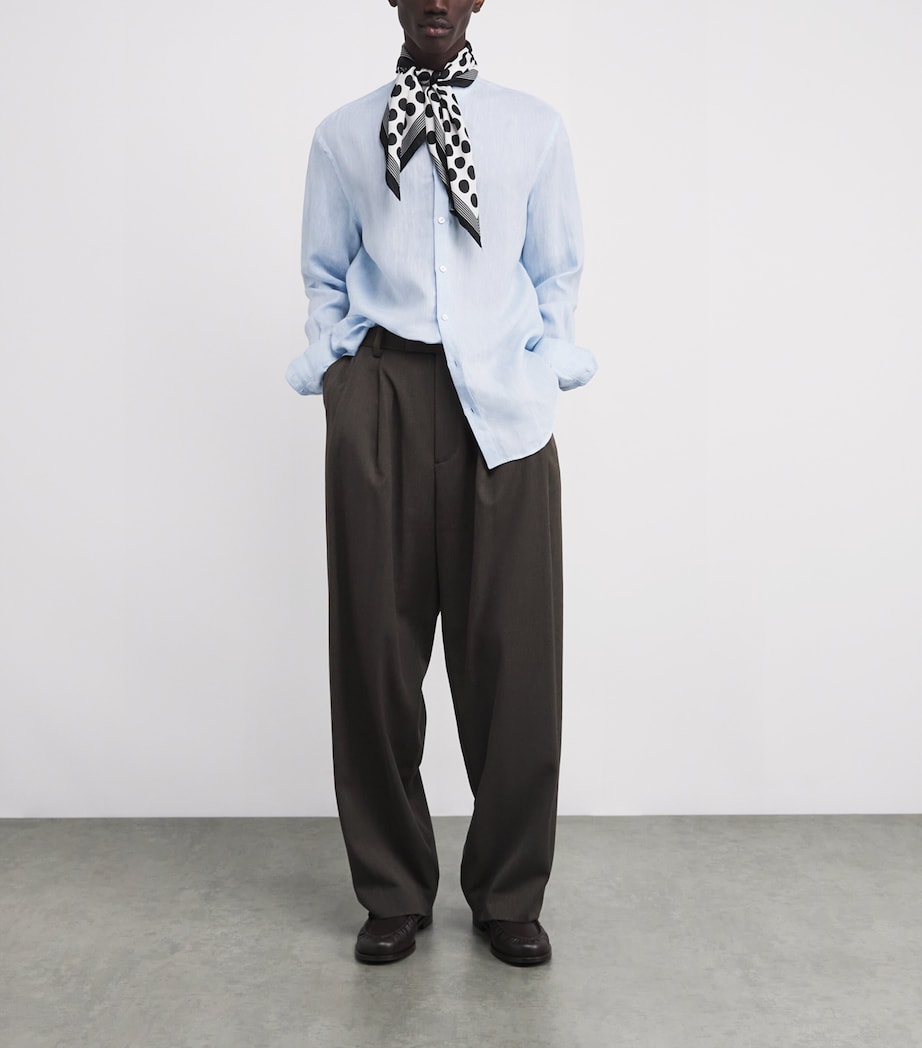 Linen Guru-Collar Shirt 700 Image 2