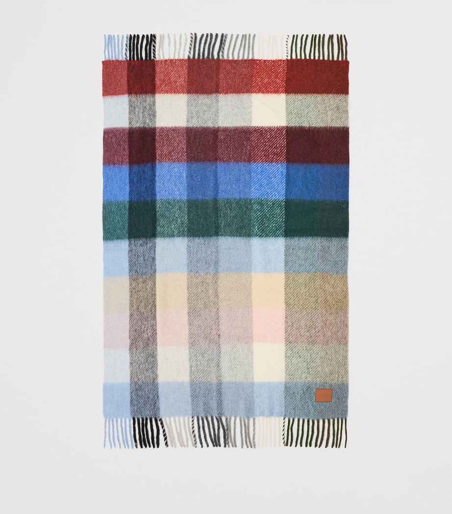 Alpaca-Blend Check Blanket (182cm x 140cm) MULTICOLOR Image 2