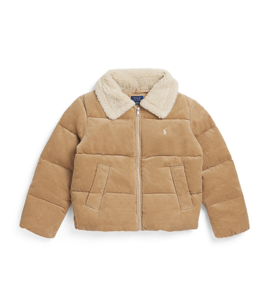 Cotton Corduroy Bomber Jacket (7-14 Years) KHAKI Image 1