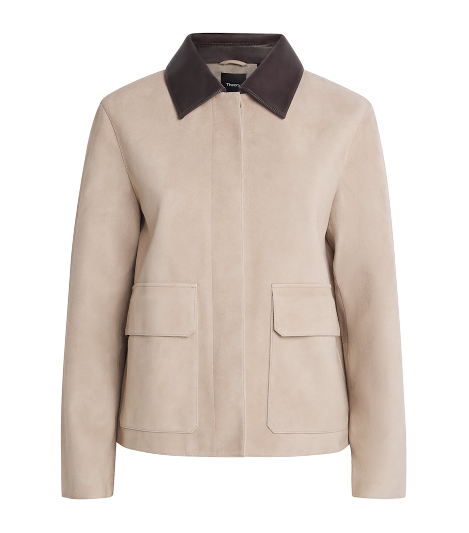 Suede Trucker Jacket E0L TAN Image 1