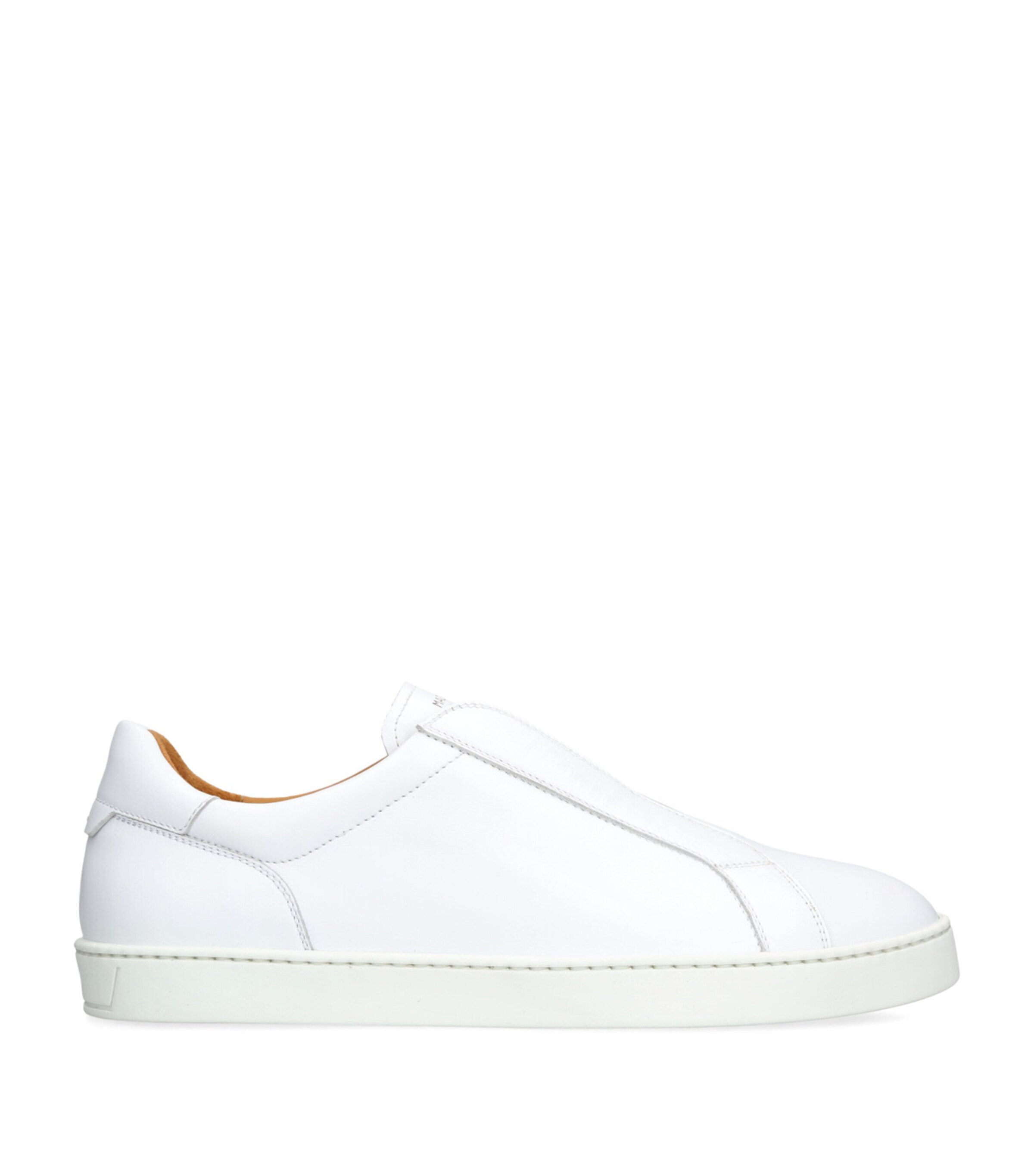 Leather Laceless Sneakers WHITE Image 1