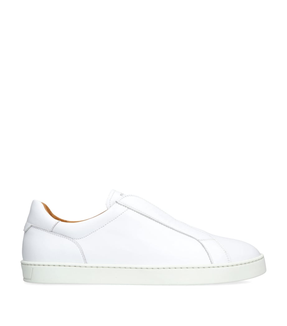 Leather Laceless Sneakers WHITE Image 1