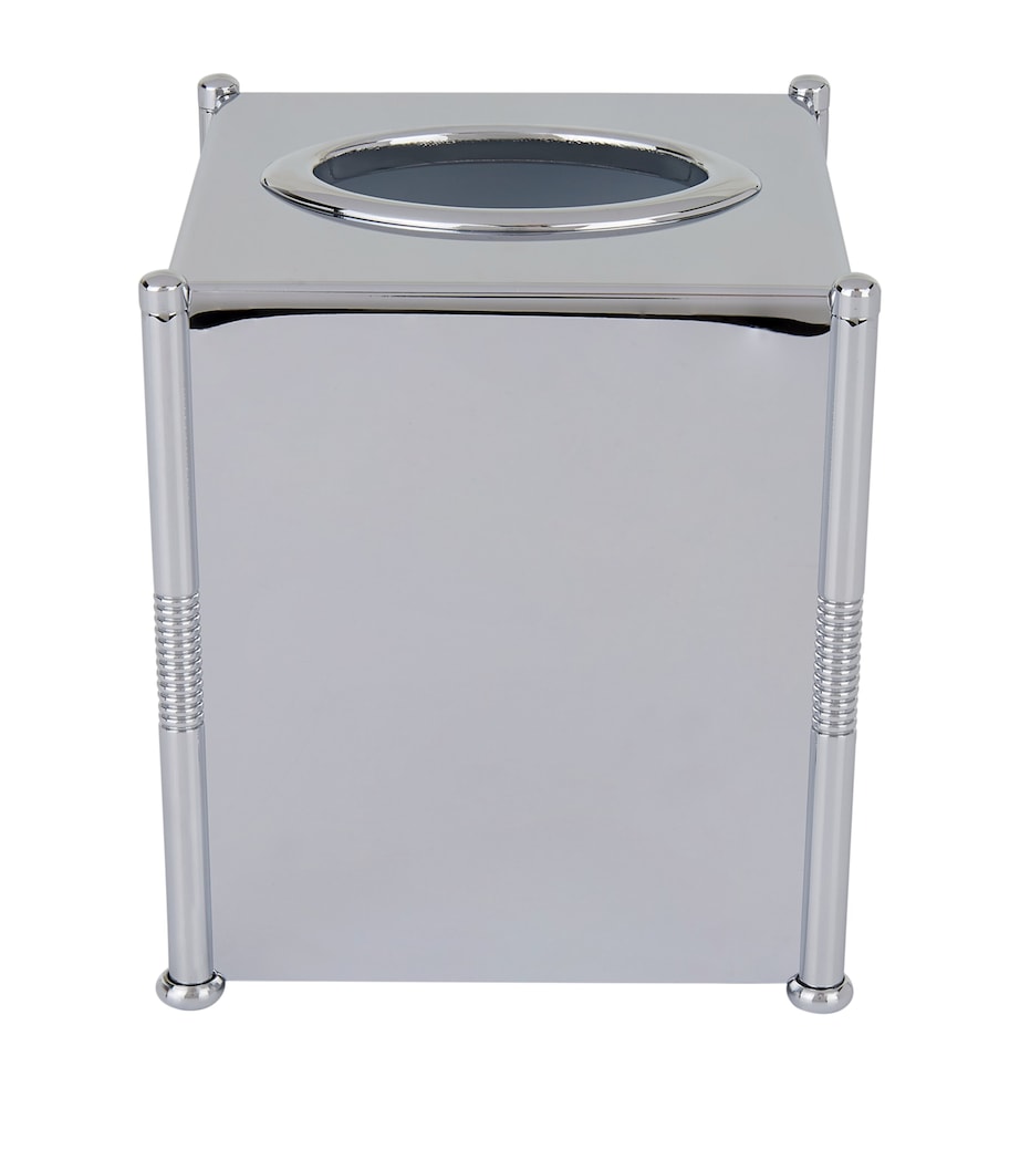 Cylinder Chrome Tissue Box SILVER Image 1