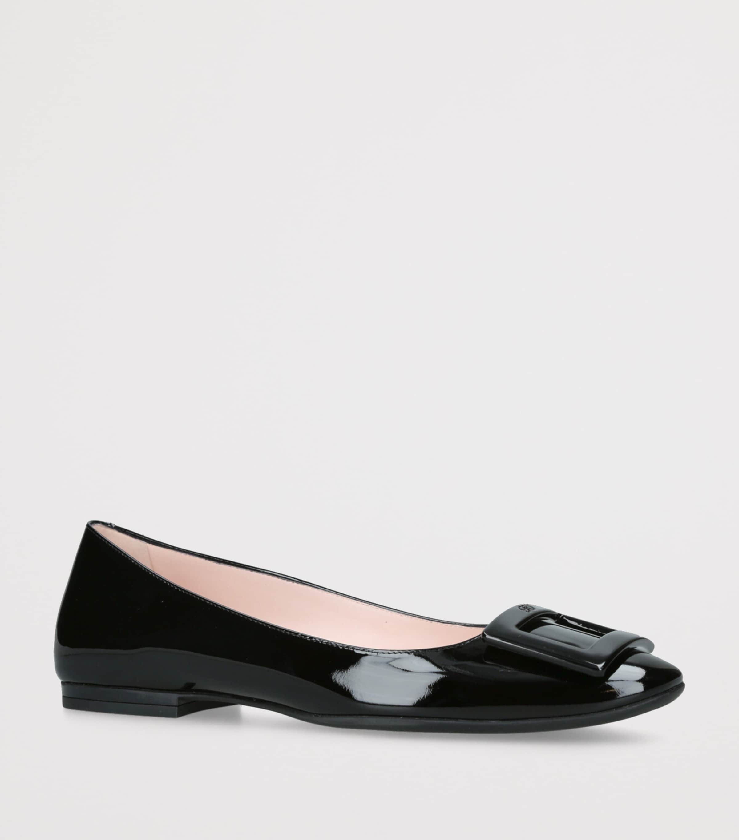 Roger Vivier Patent Leather U Look Ballet Flats Black Image 3