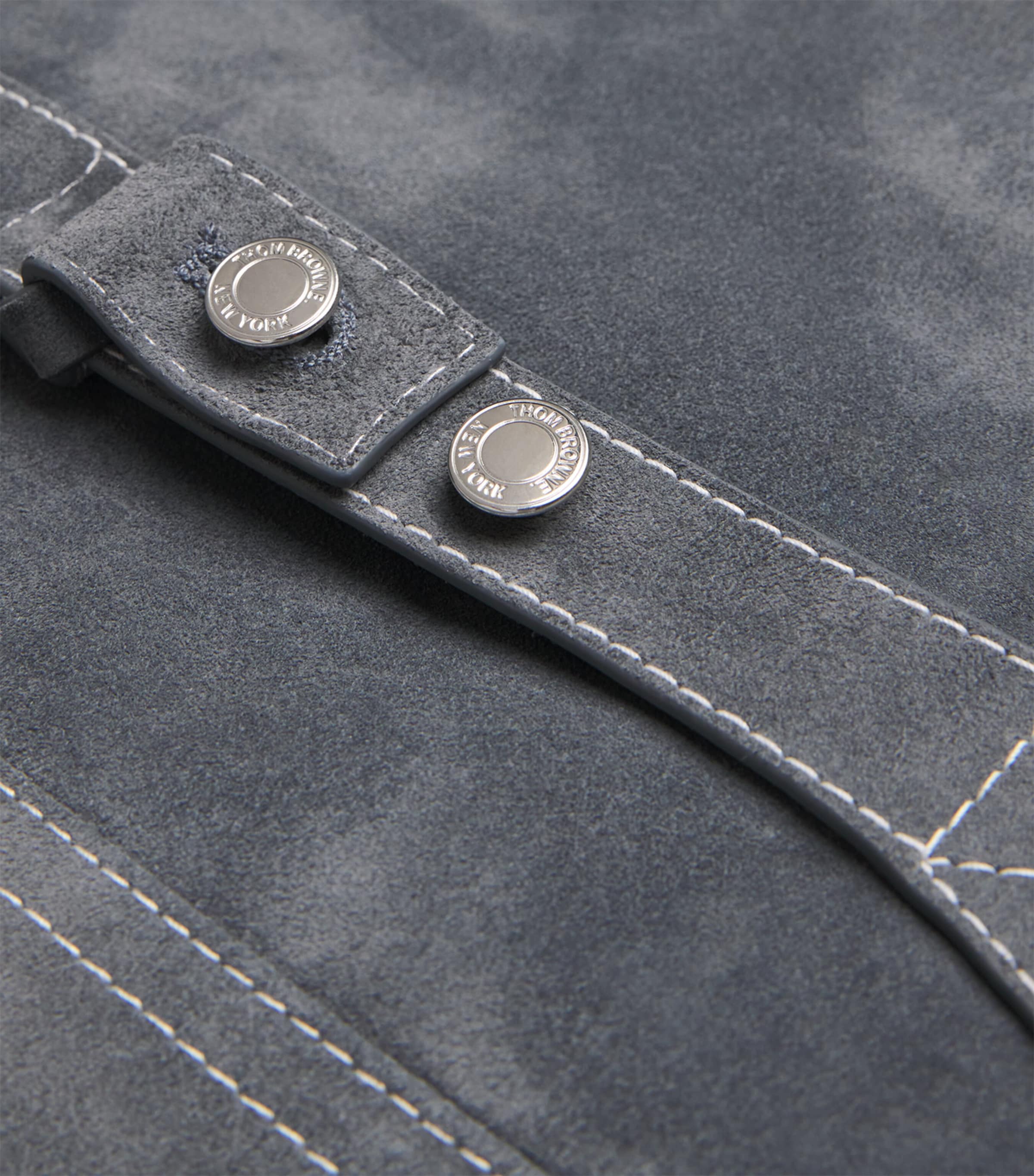 Suede Backstrap Utility Jacket SILVER Image 5