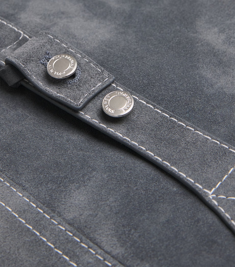 Suede Backstrap Utility Jacket SILVER Image 5