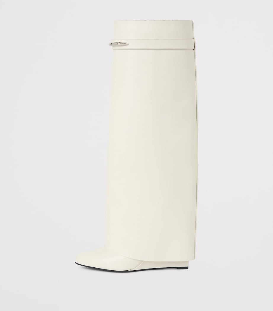 Givenchy Leather Shark Knee-High Boots Image 5