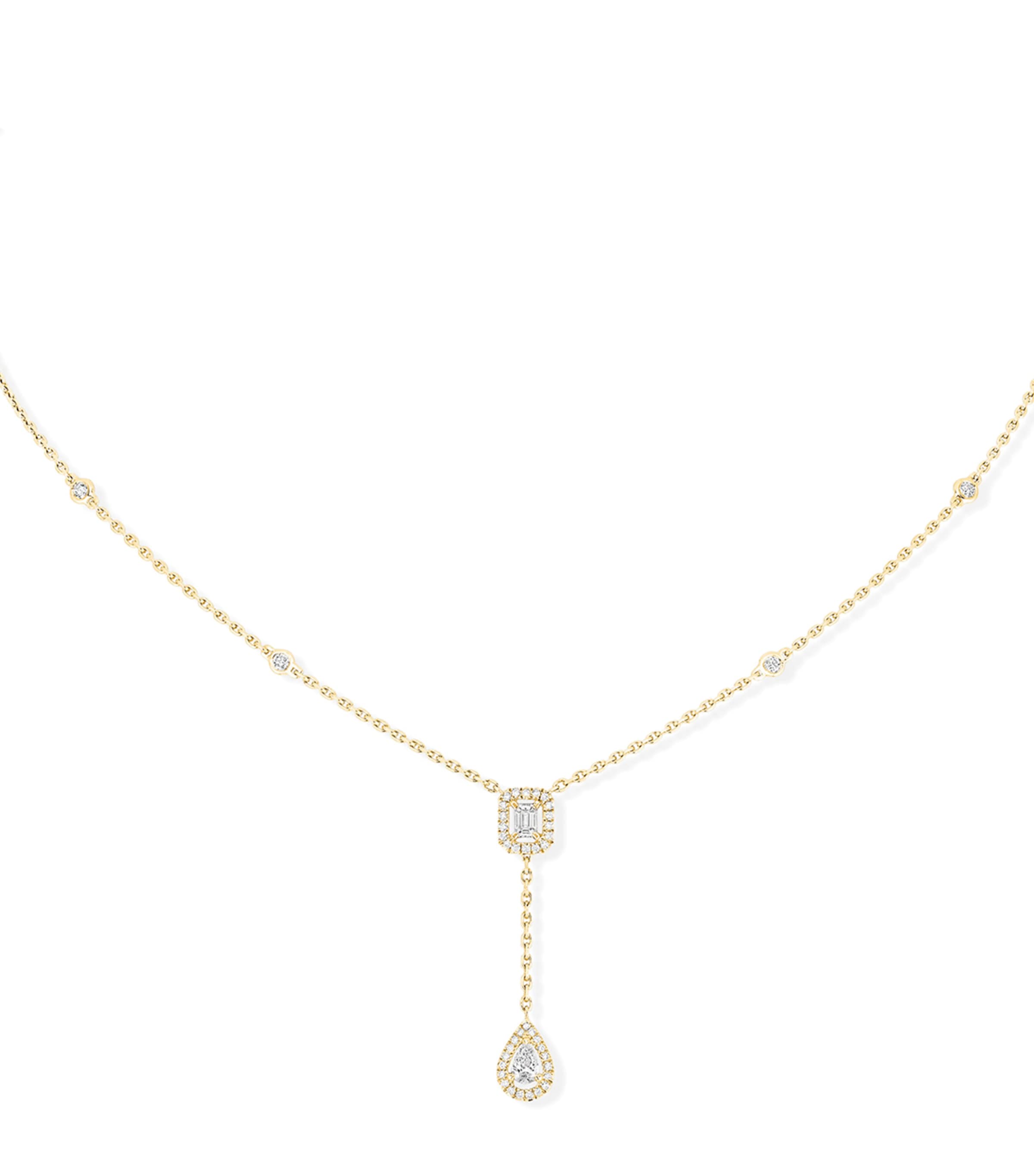 Yellow Gold and Diamond My Twin Pendant Necklace YELLOW GOLD Image 1